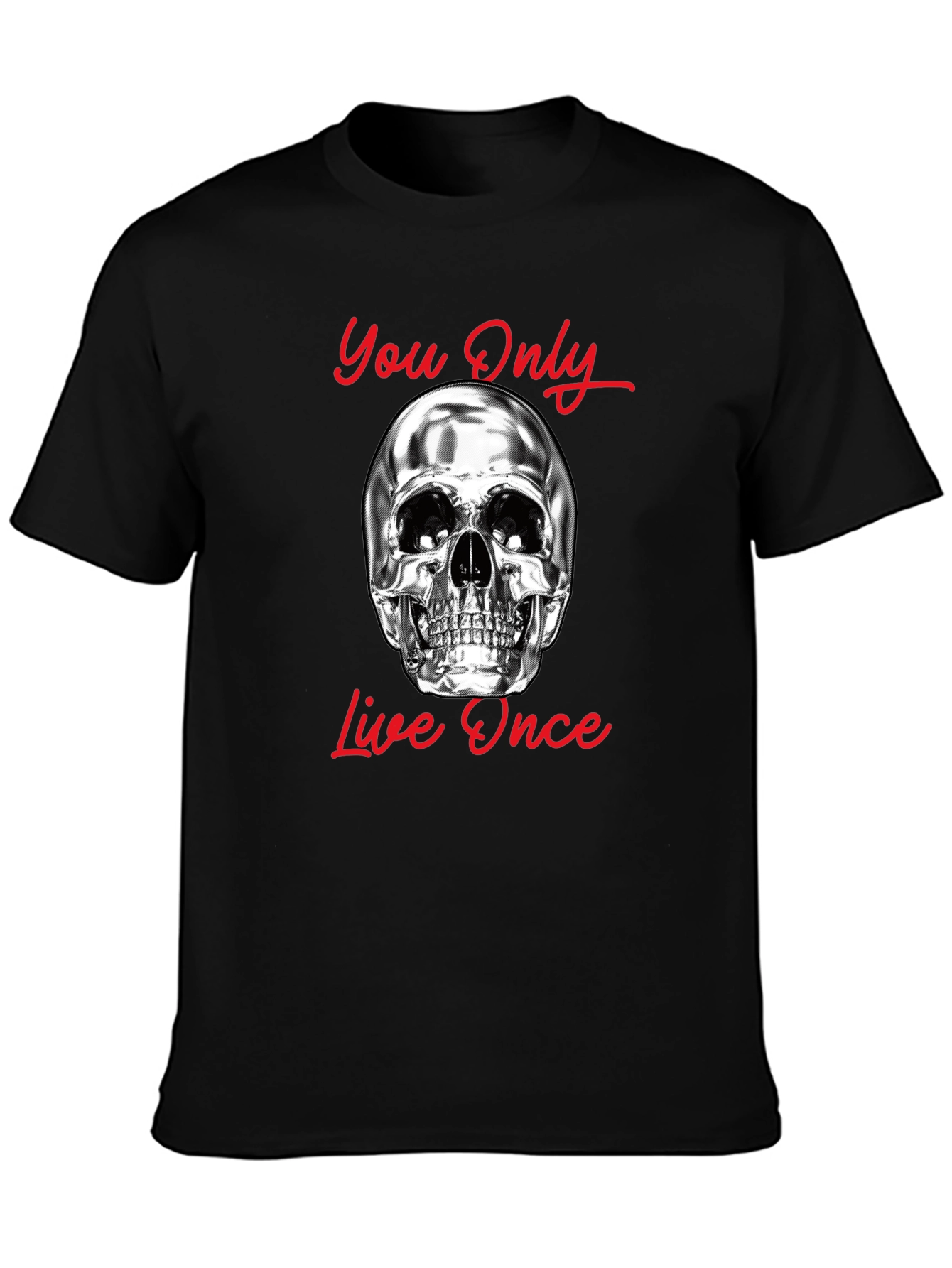 You Only Live Once Skull Graphic T-Shirt