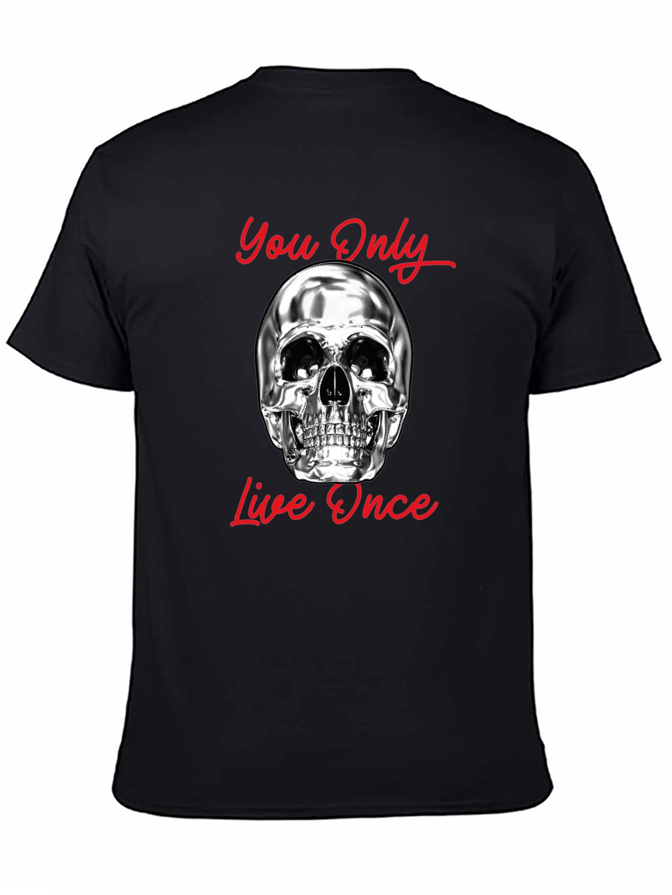 You Only Live Once Skull Graphic T-Shirt