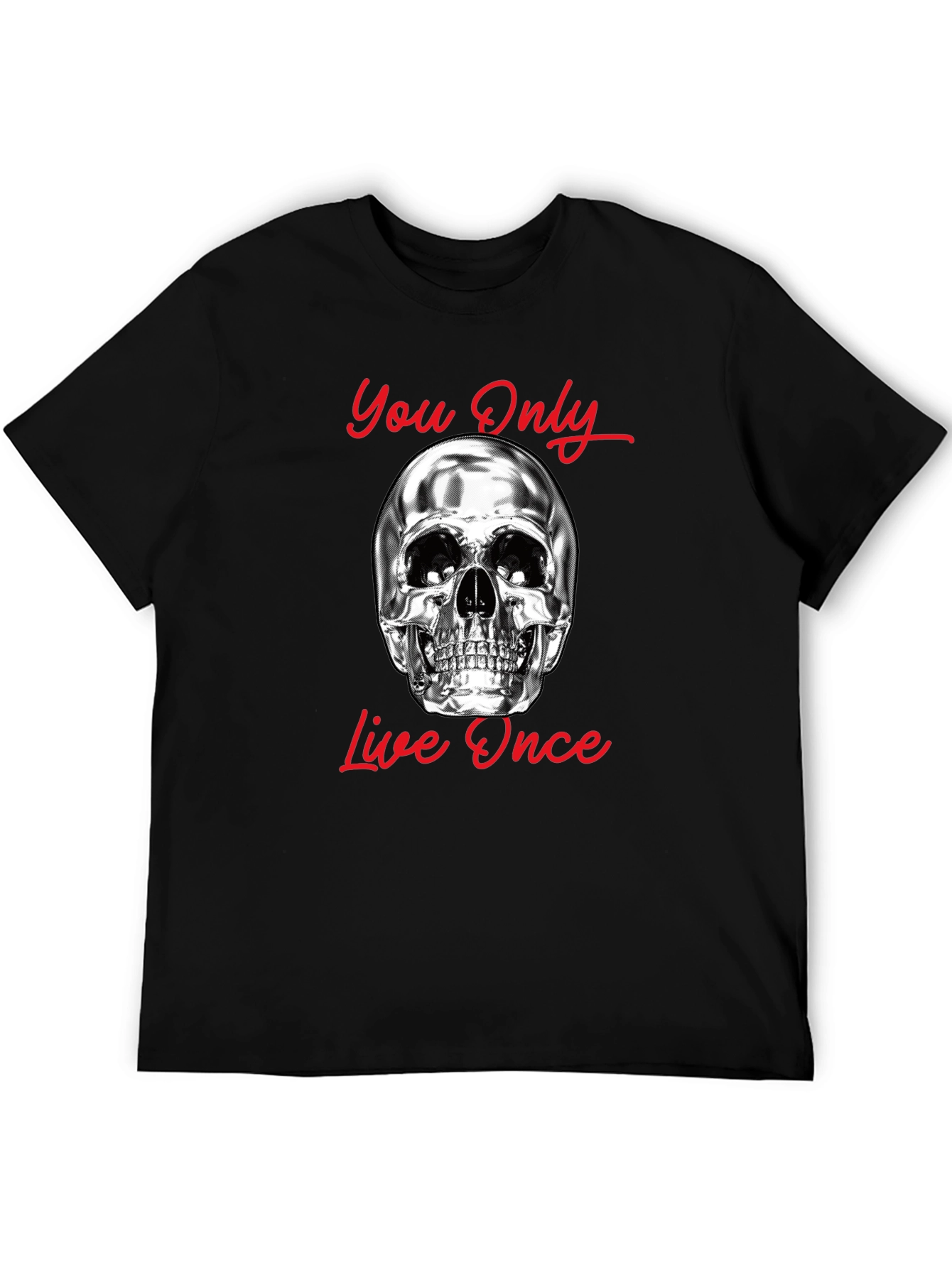 You Only Live Once Skull Graphic T-Shirt