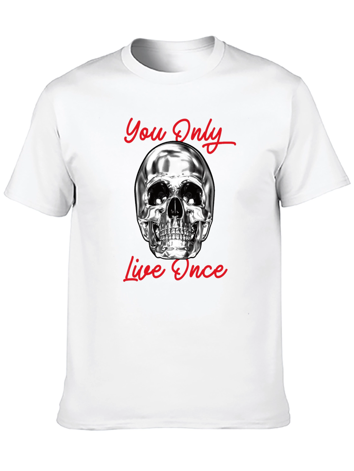 You Only Live Once Skull Graphic T-Shirt