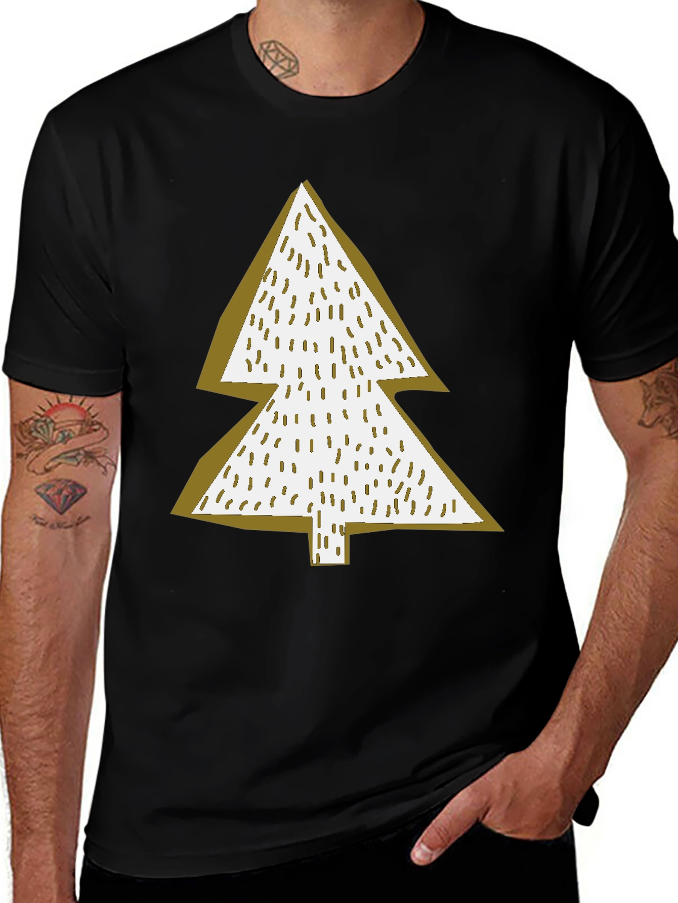 Christmas Tree Graphic Tee - Holiday Cheer T-Shirt