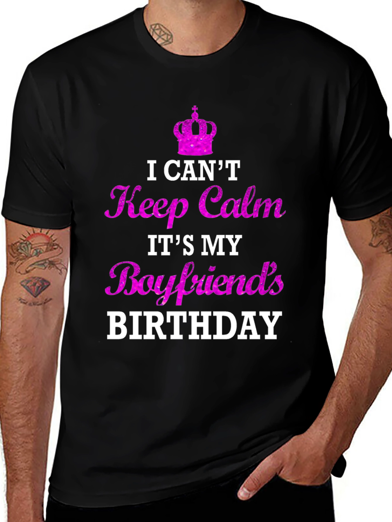 Boyfriend Birthday T-Shirt - I Cant Keep Calm