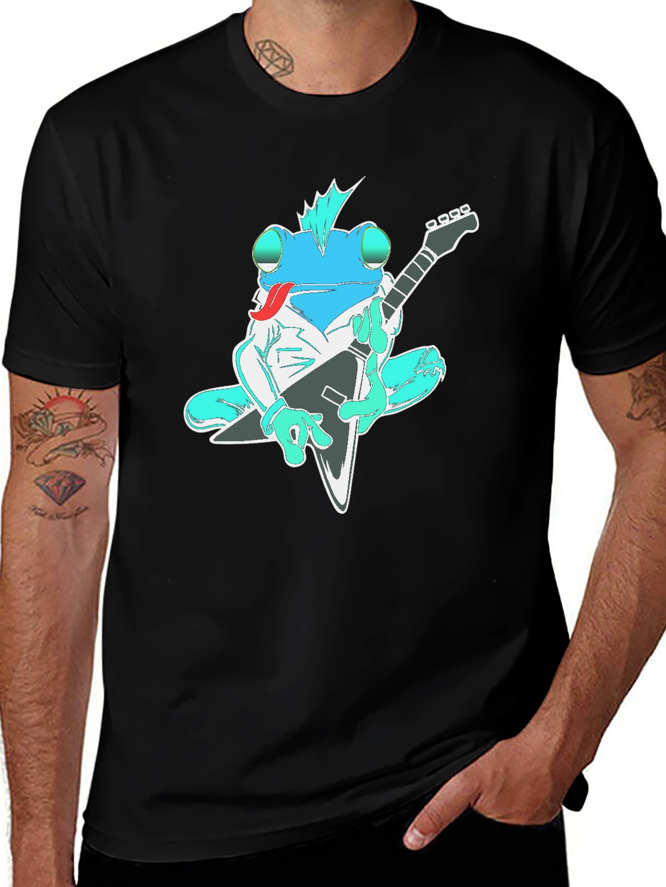 Rocking Frog T-Shirt - Guitar Player Tee