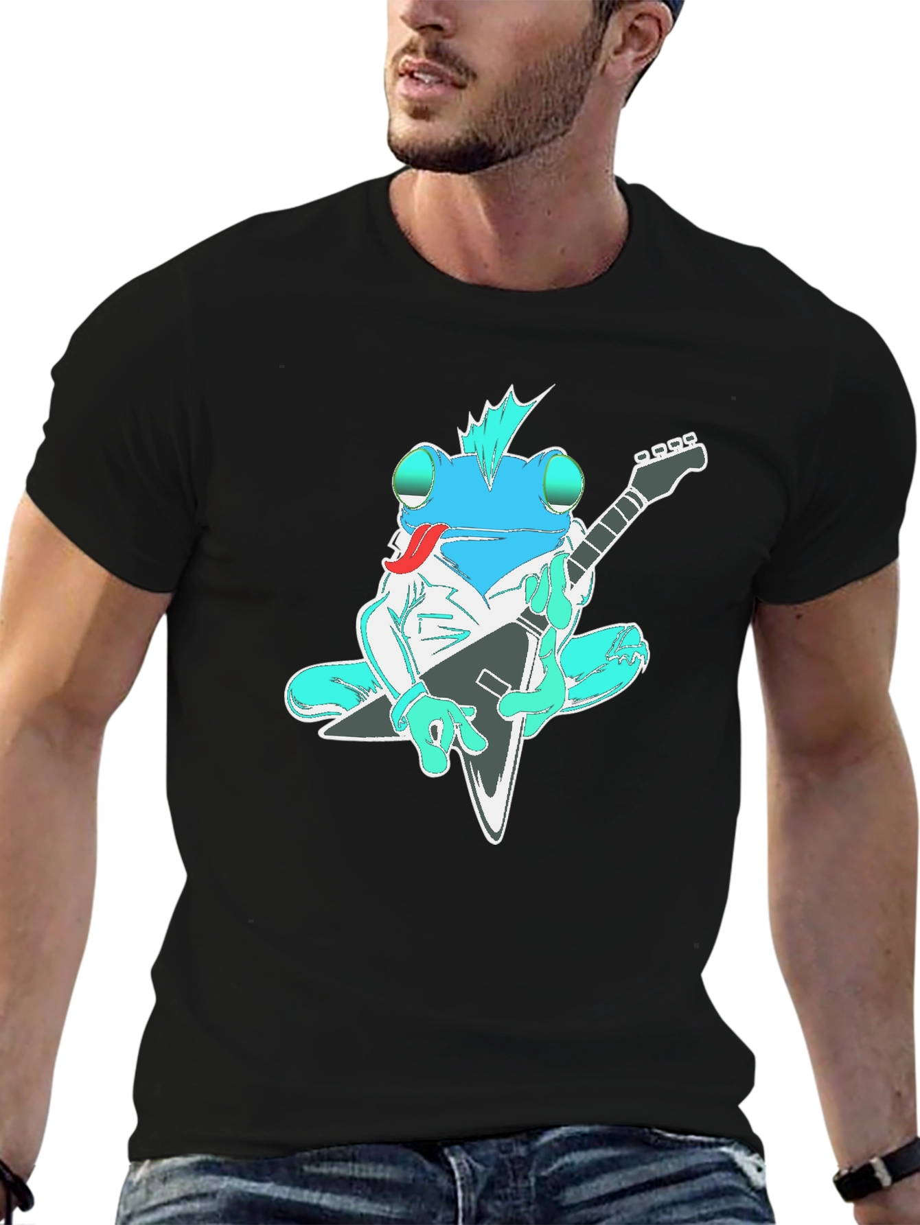 Rocking Frog T-Shirt - Guitar Player Tee