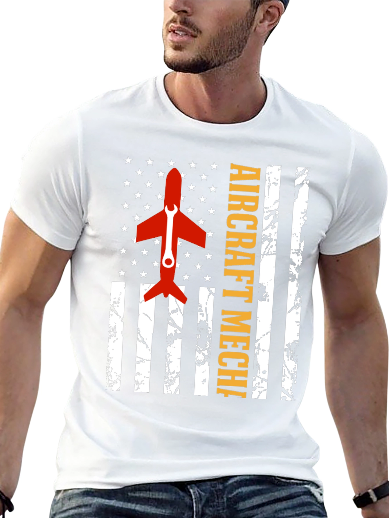 Aircraft Mechanic Flag Graphic Tee