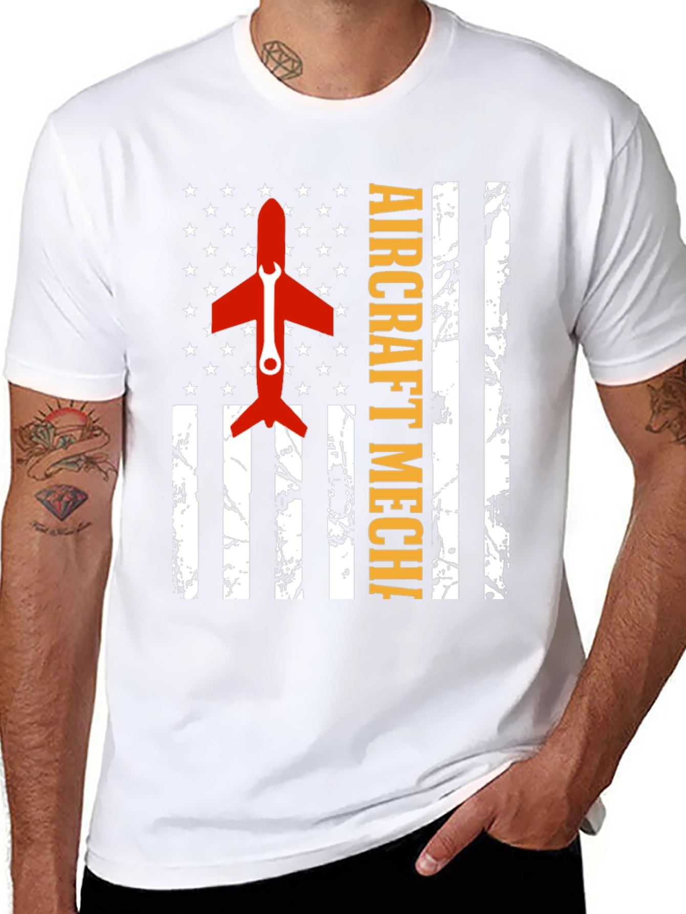 Aircraft Mechanic Flag Graphic Tee