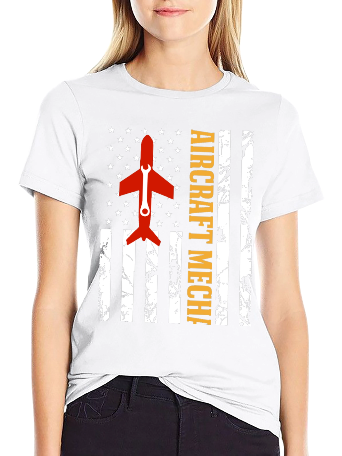 Aircraft Mechanic Flag Graphic Tee