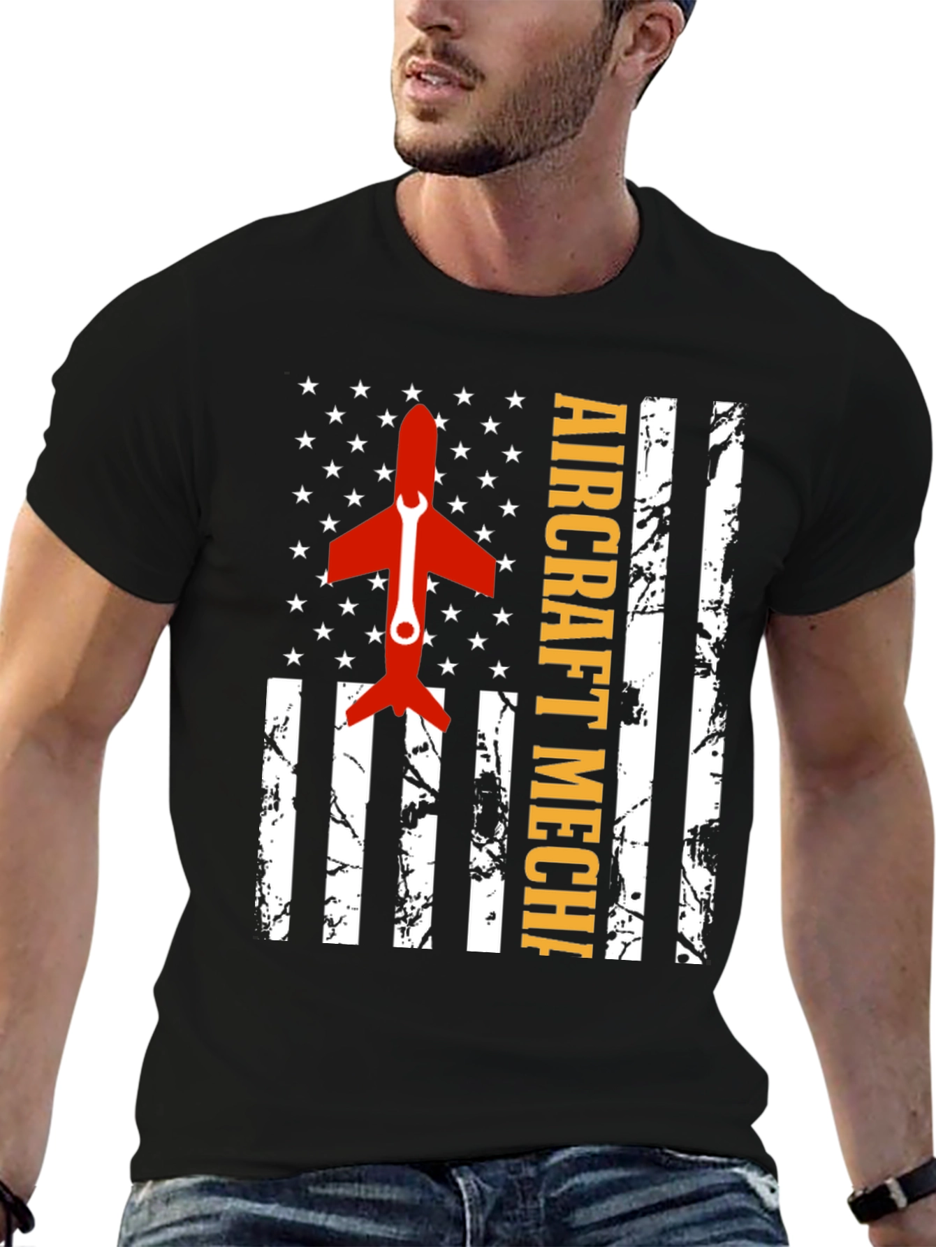 Aircraft Mechanic Flag Graphic Tee
