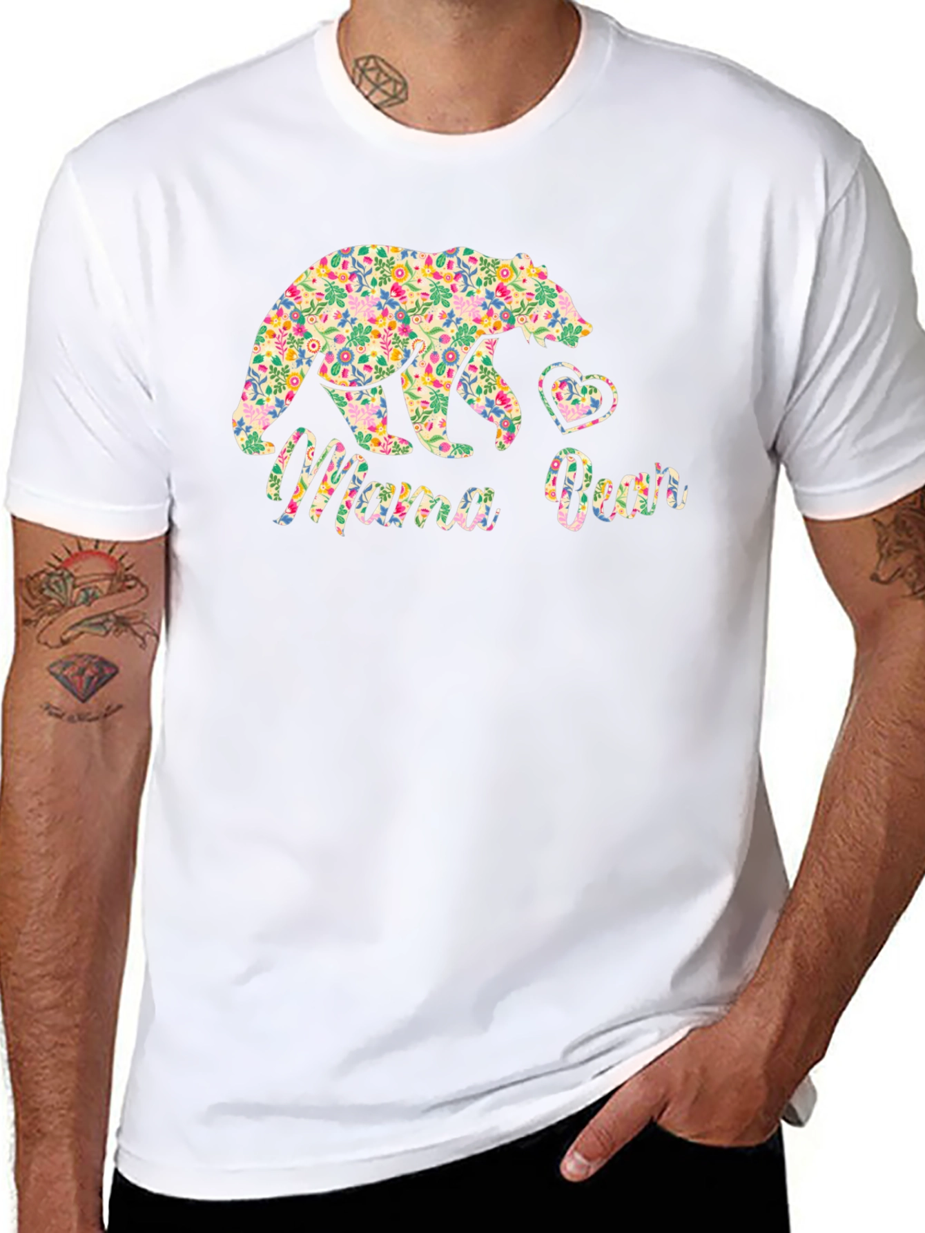 Mama Bear Floral Graphic Tee