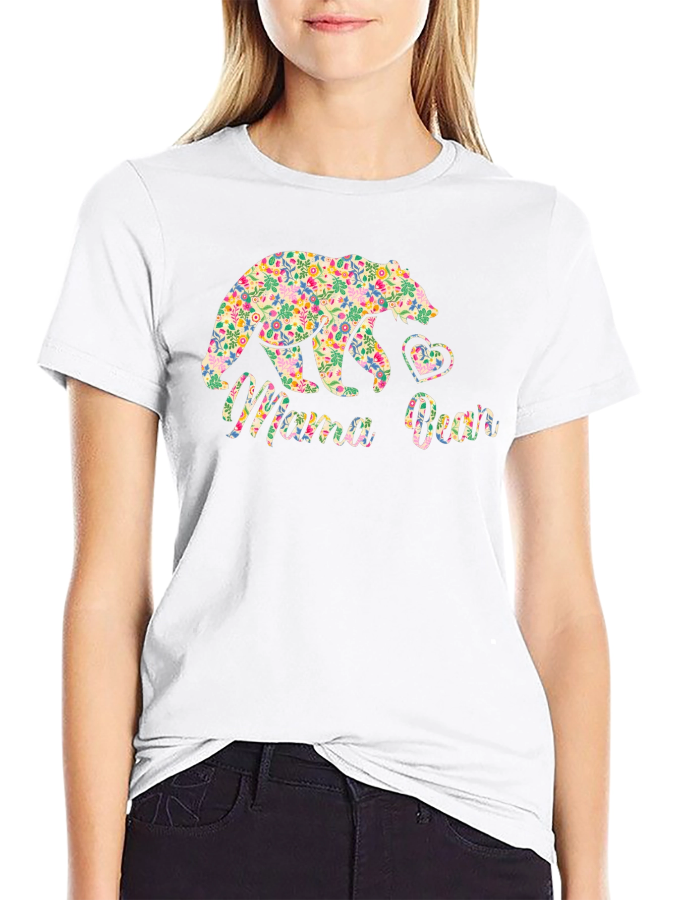 Mama Bear Floral Graphic Tee