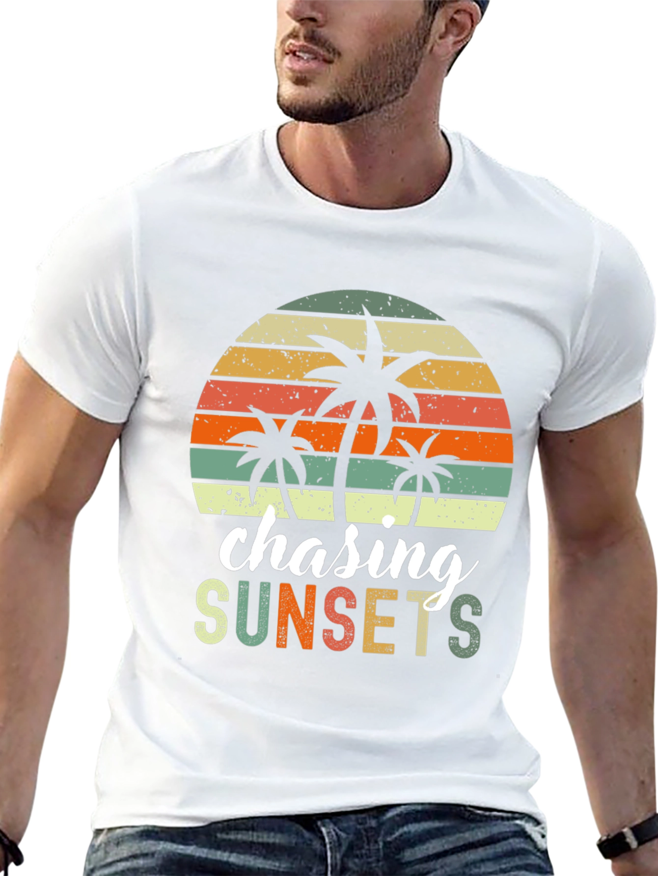 Chasing Sunsets Graphic Tee | Retro Palm Tree T-Shirt