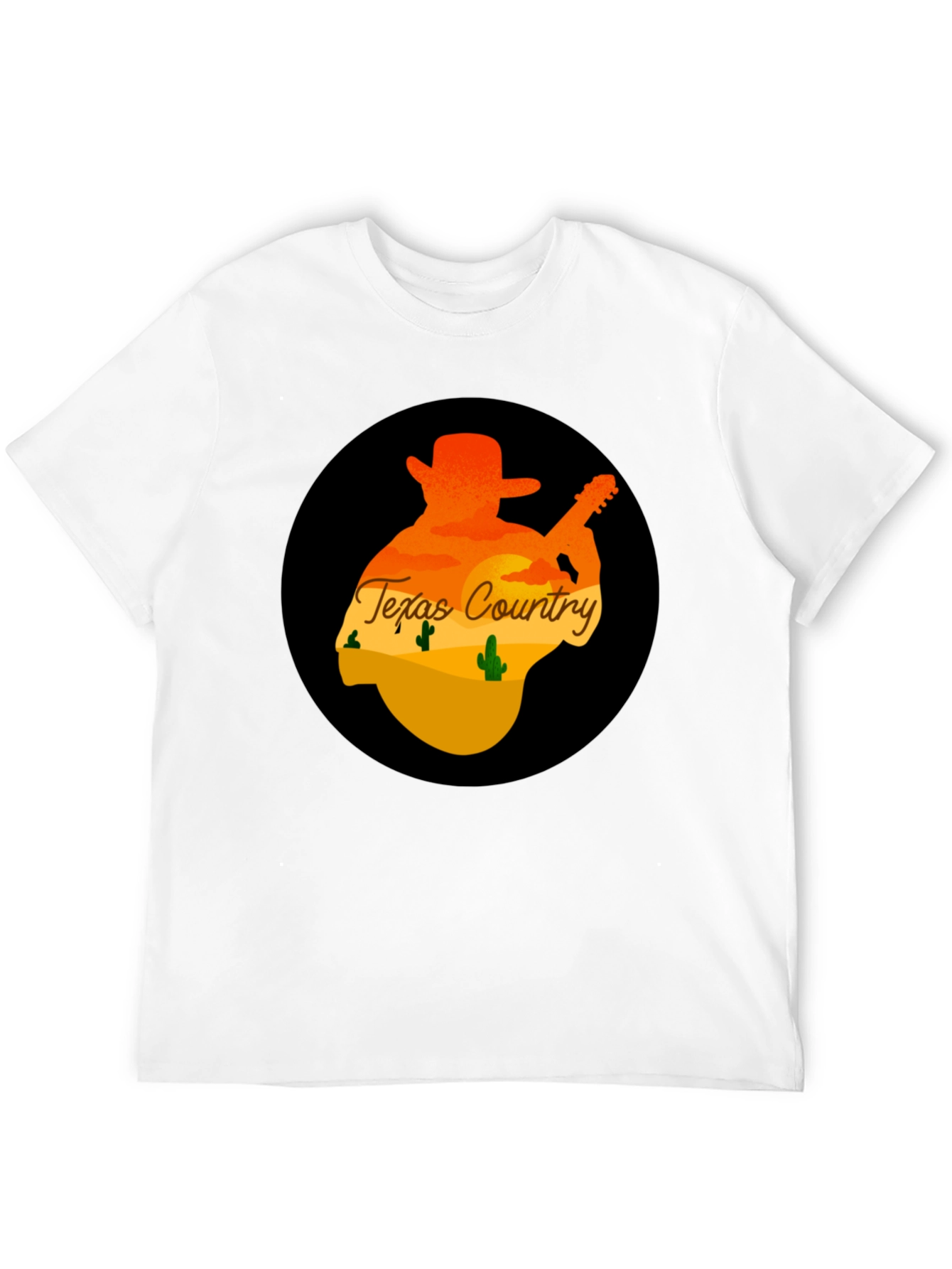 Texas Country Guitar Player Graphic Tee - Black
