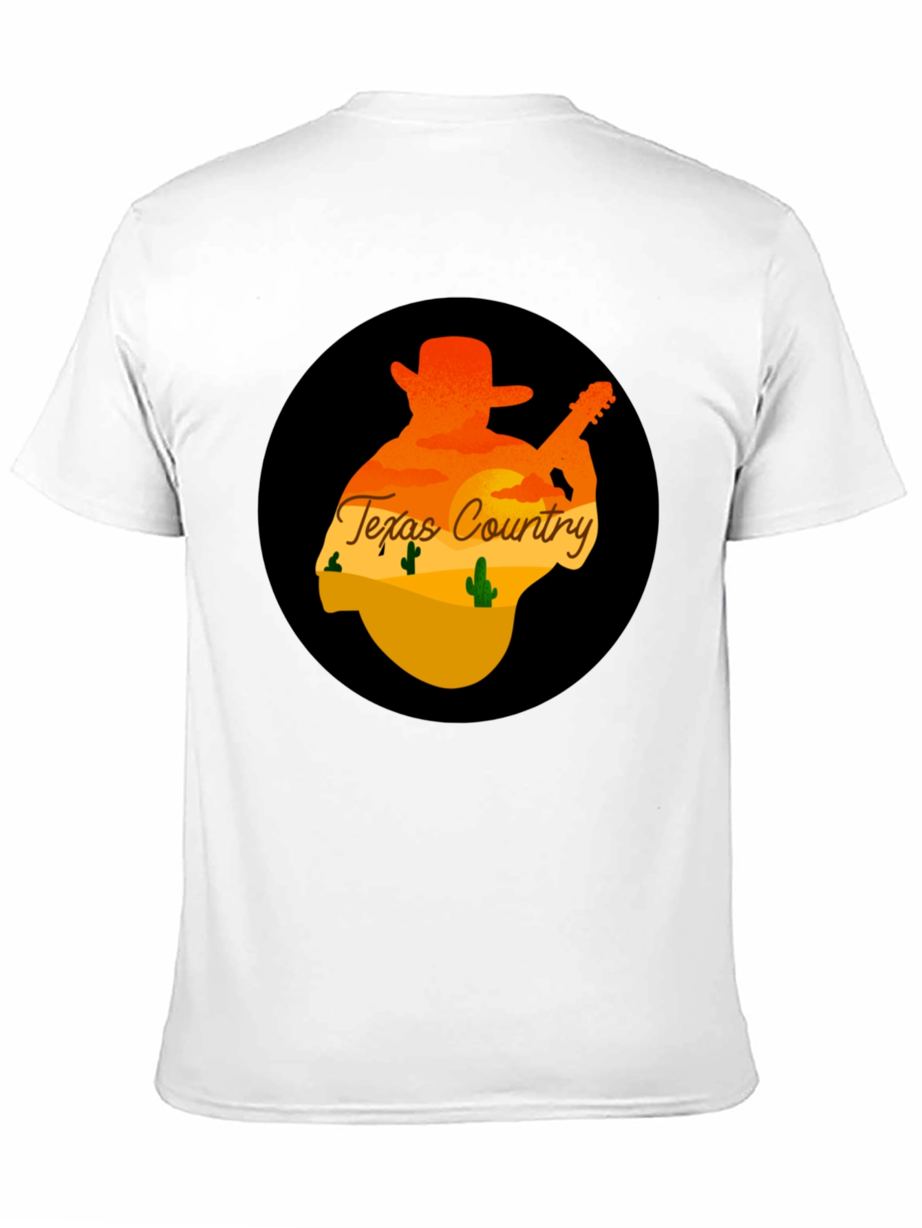 Texas Country Guitar Player Graphic Tee - Black