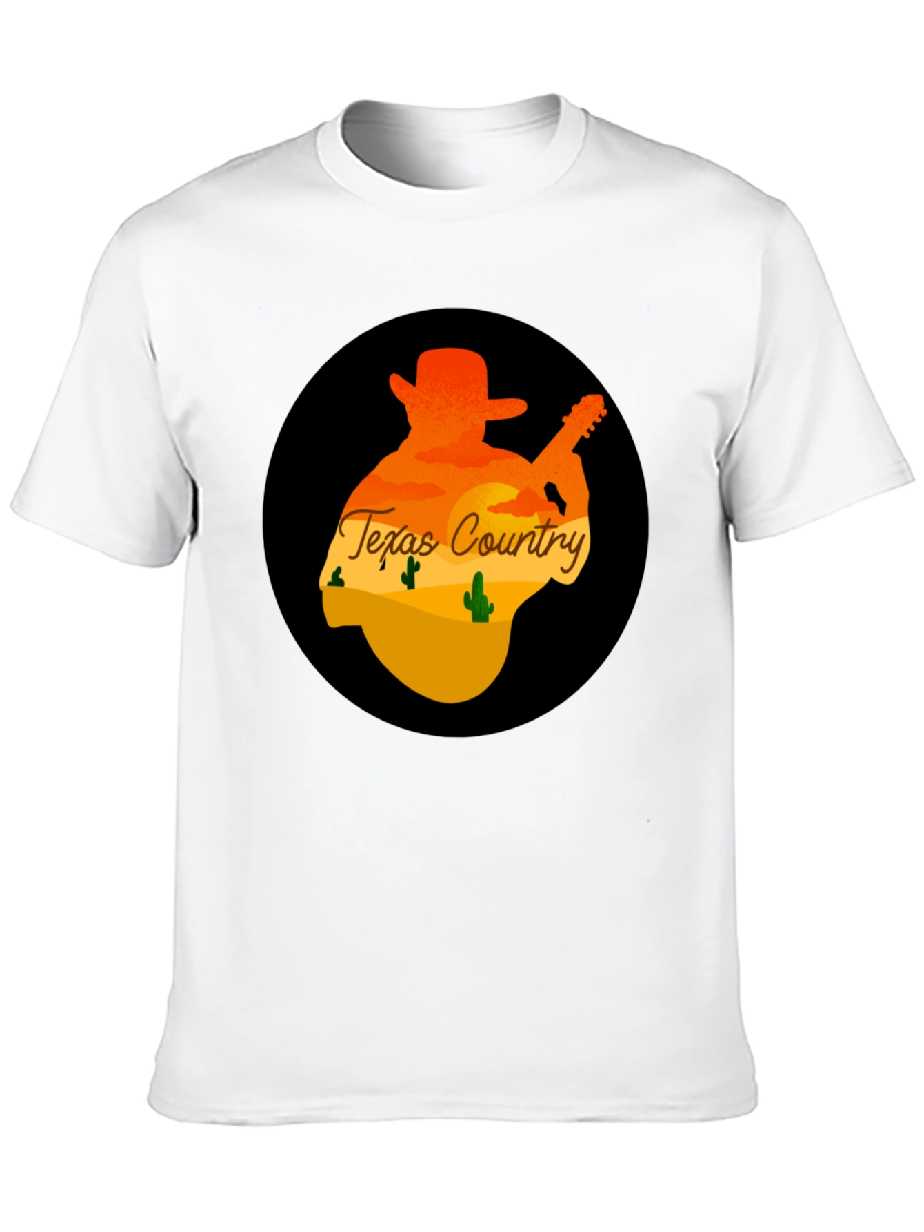 Texas Country Guitar Player Graphic Tee - Black