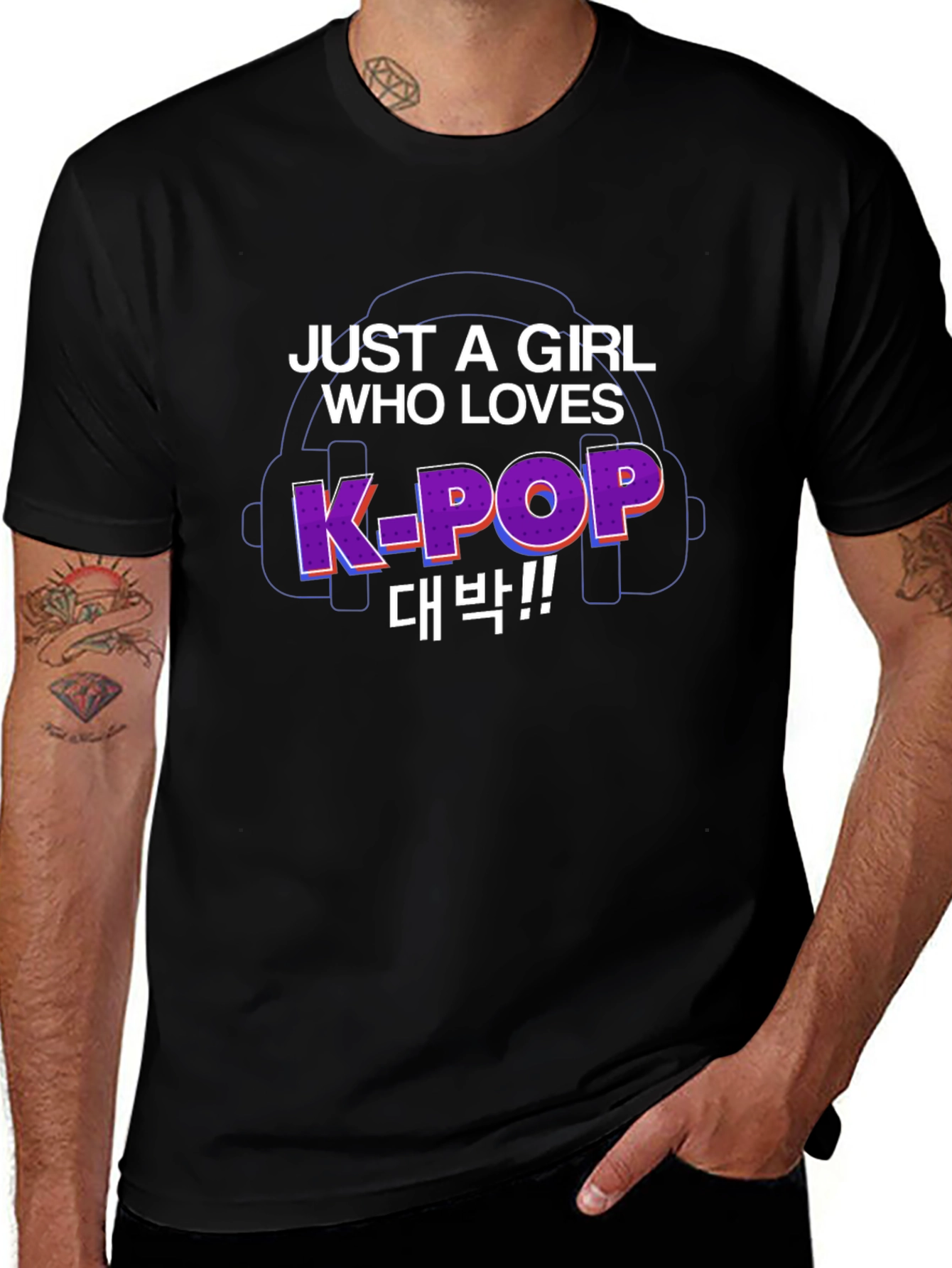K-Pop Fan Black T-Shirt