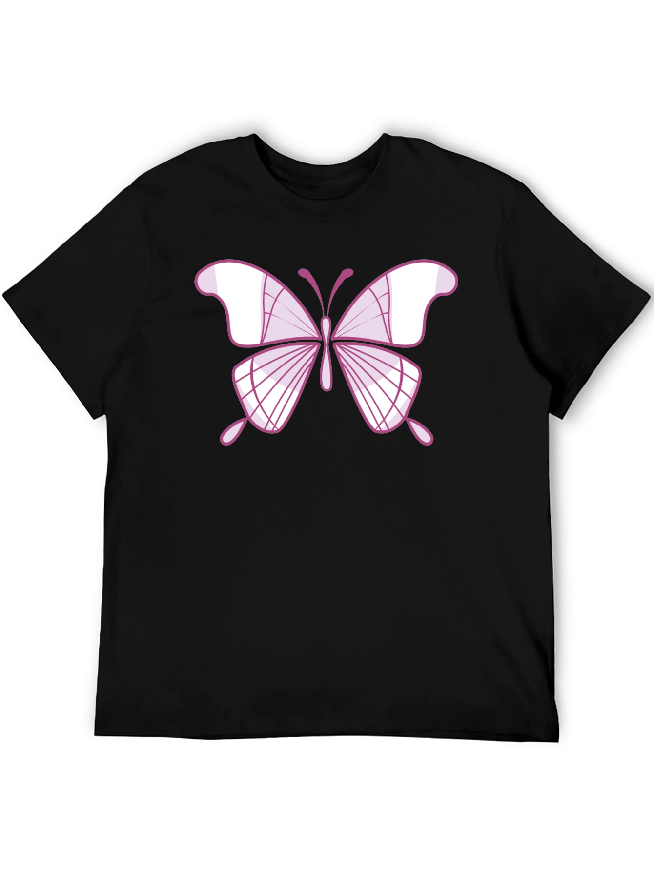 Butterfly Graphic Tee - Stylish Mens Black T-Shirt