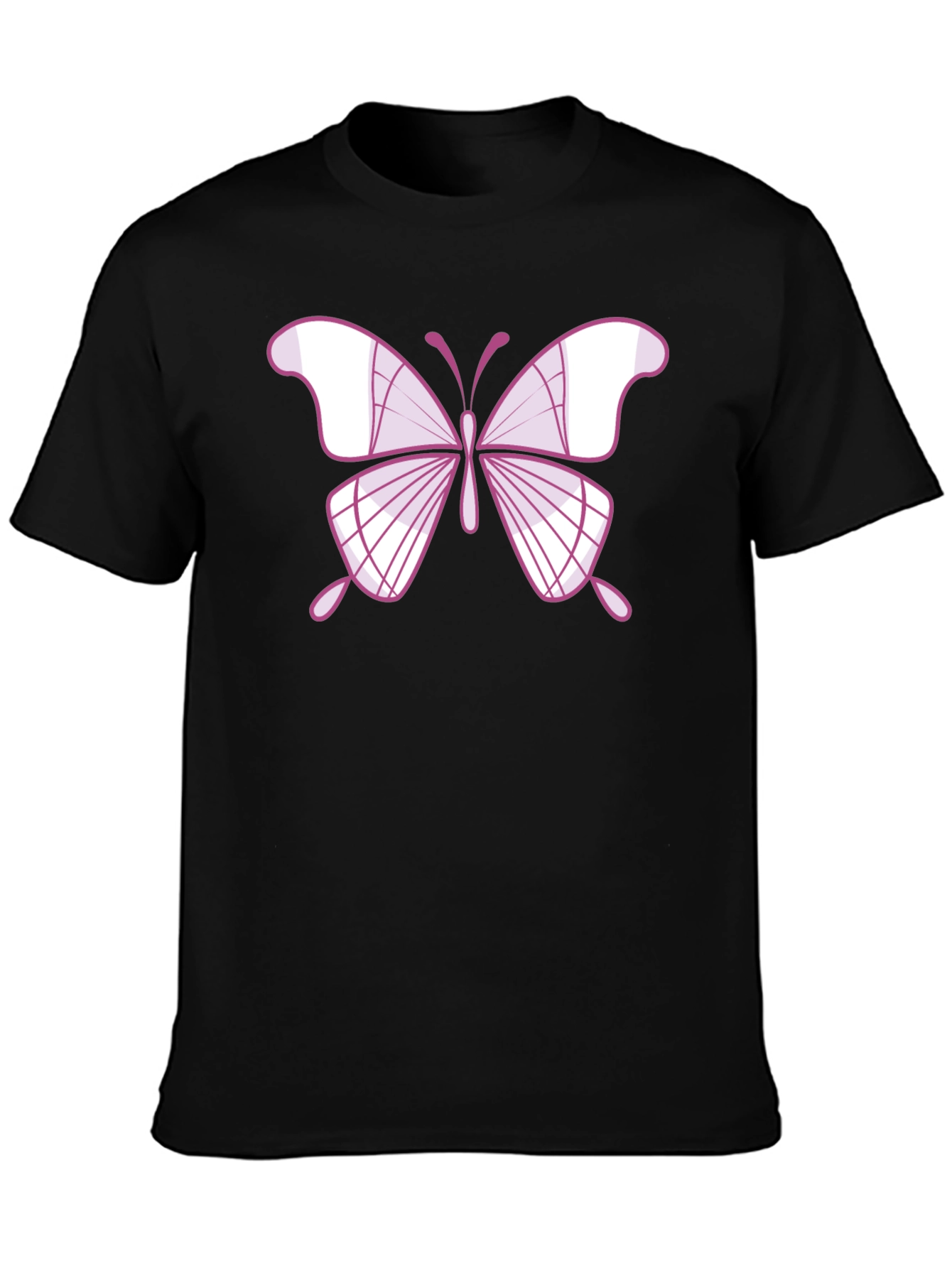 Butterfly Graphic Tee - Stylish Mens Black T-Shirt