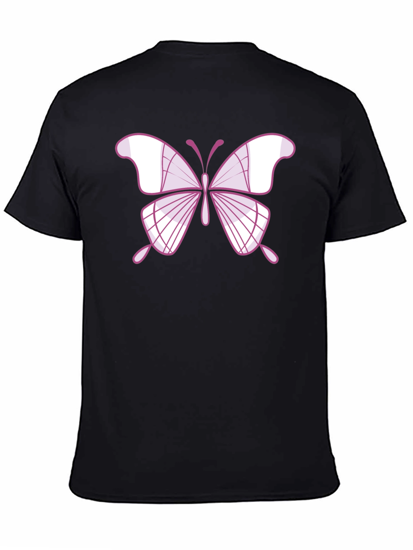 Butterfly Graphic Tee - Stylish Mens Black T-Shirt