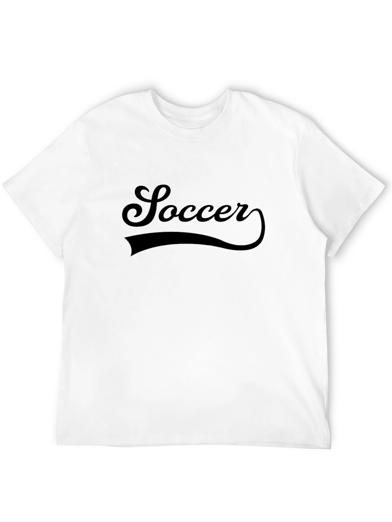 Mens Black Soccer Graphic T-Shirt