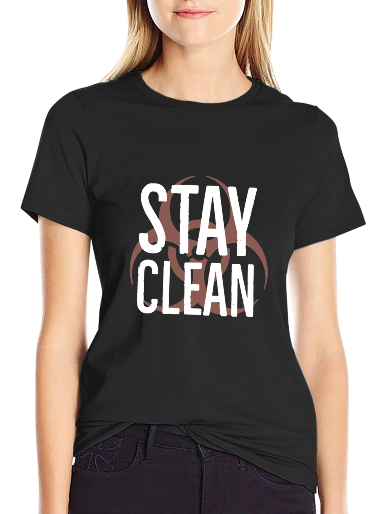 Stay Clean Biohazard Graphic T-Shirt