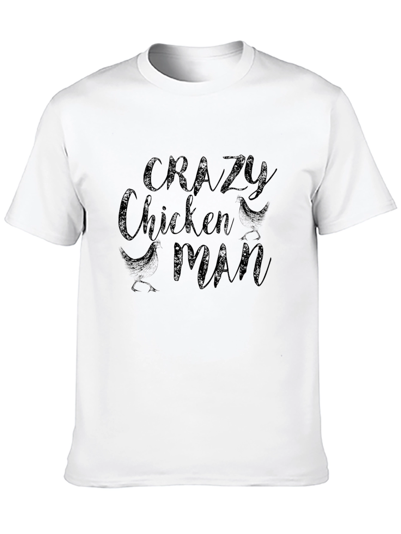 Crazy Chicken Man Black T-Shirt