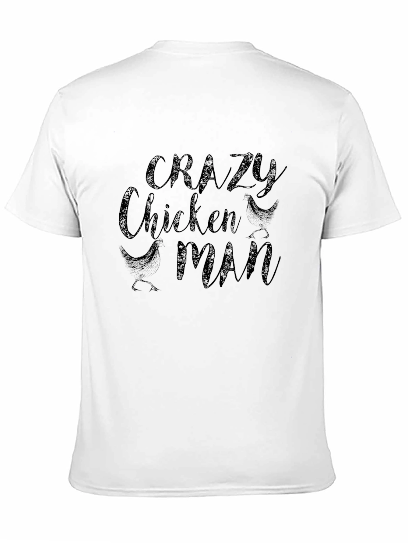 Crazy Chicken Man Black T-Shirt