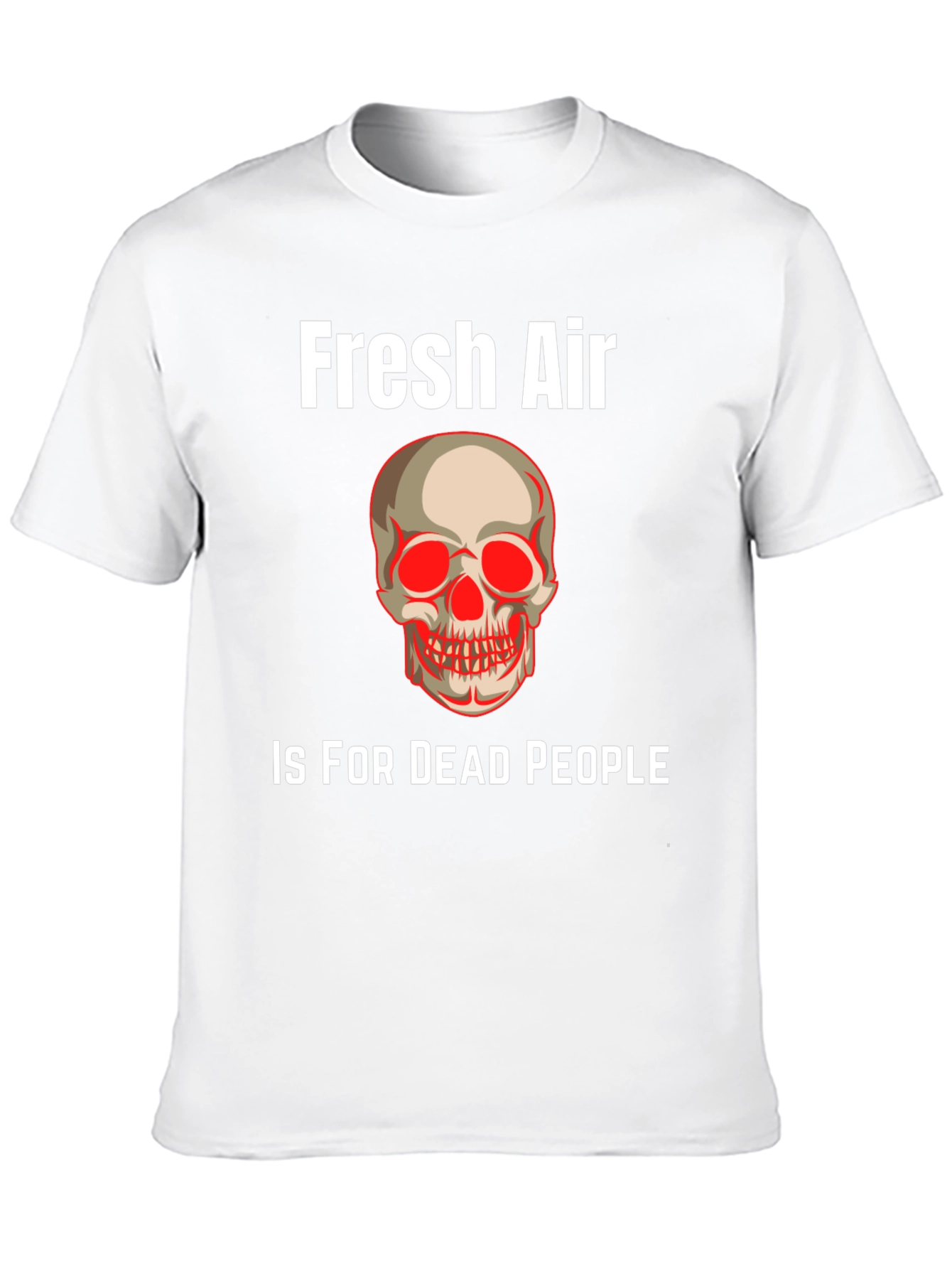 Fresh Air Dead People Skull Graphic Tee - Black