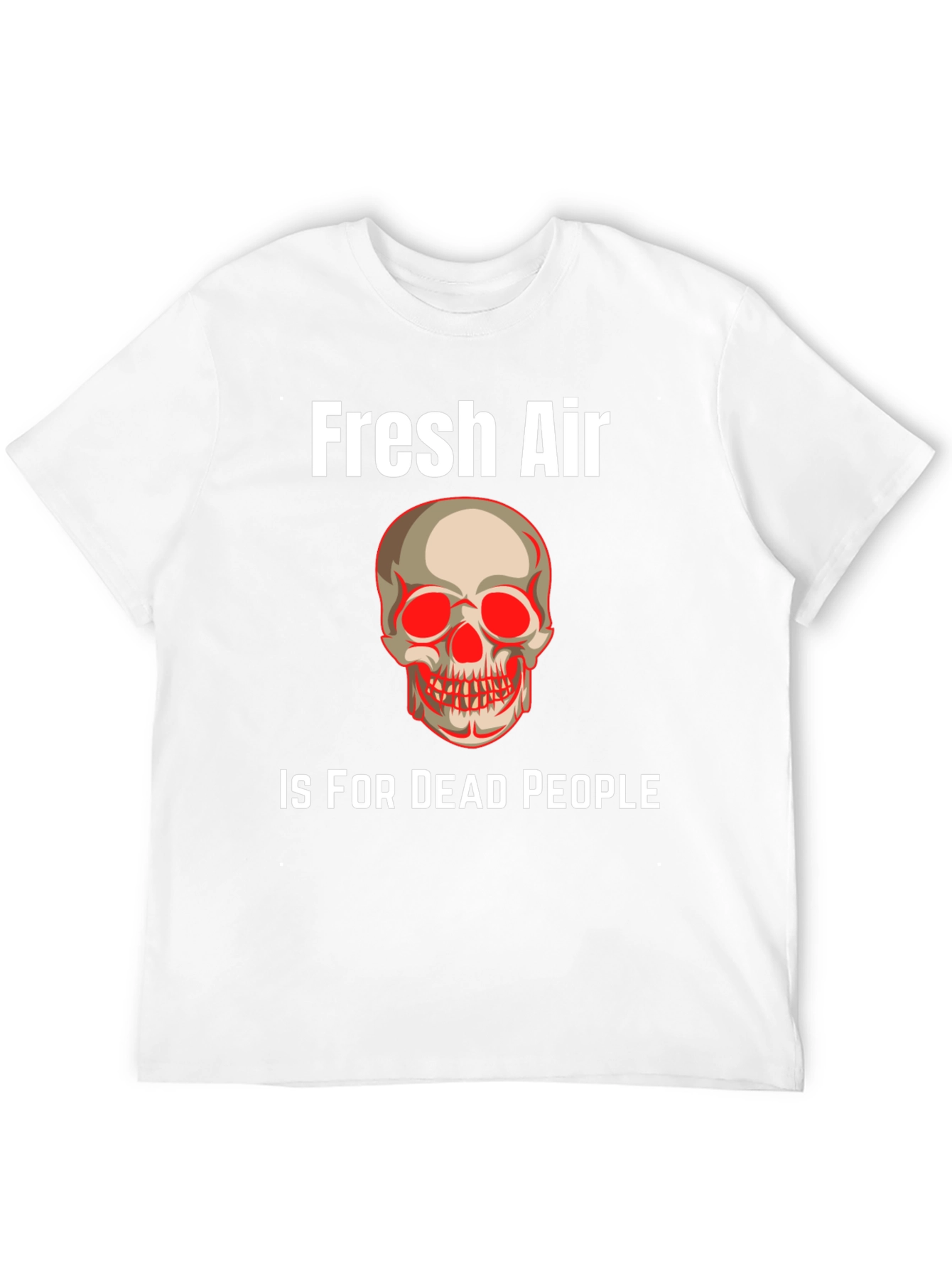 Fresh Air Dead People Skull Graphic Tee - Black