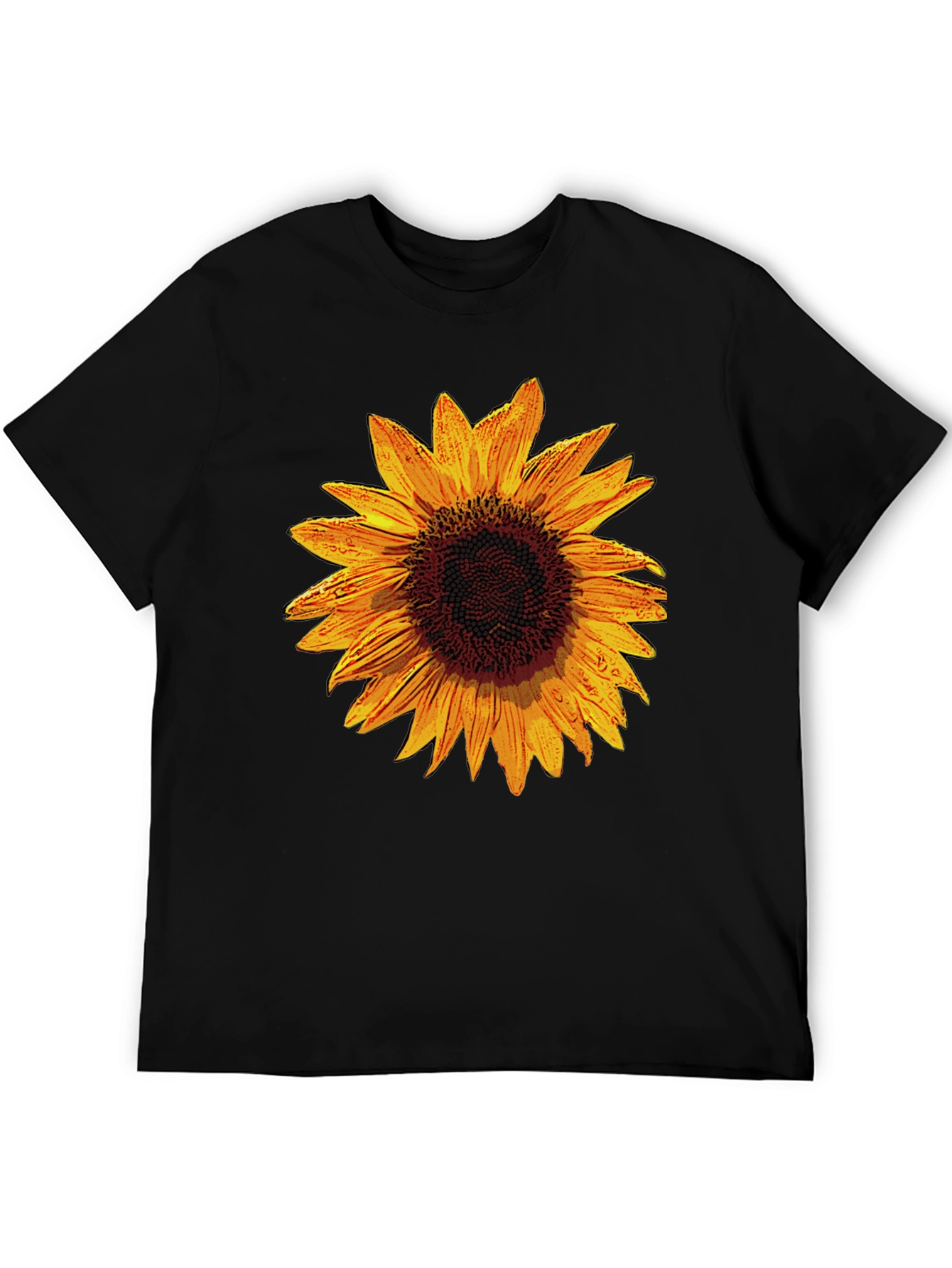 Sunflower Graphic Black T-Shirt