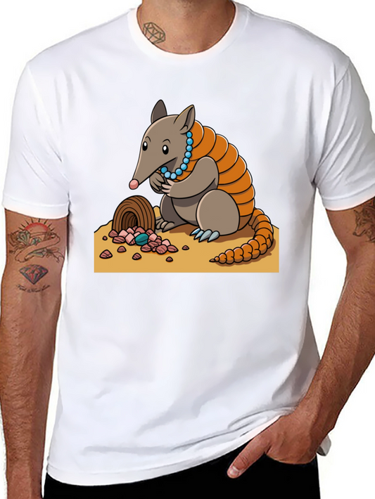 Armadillo Cartoon T-Shirt - Black