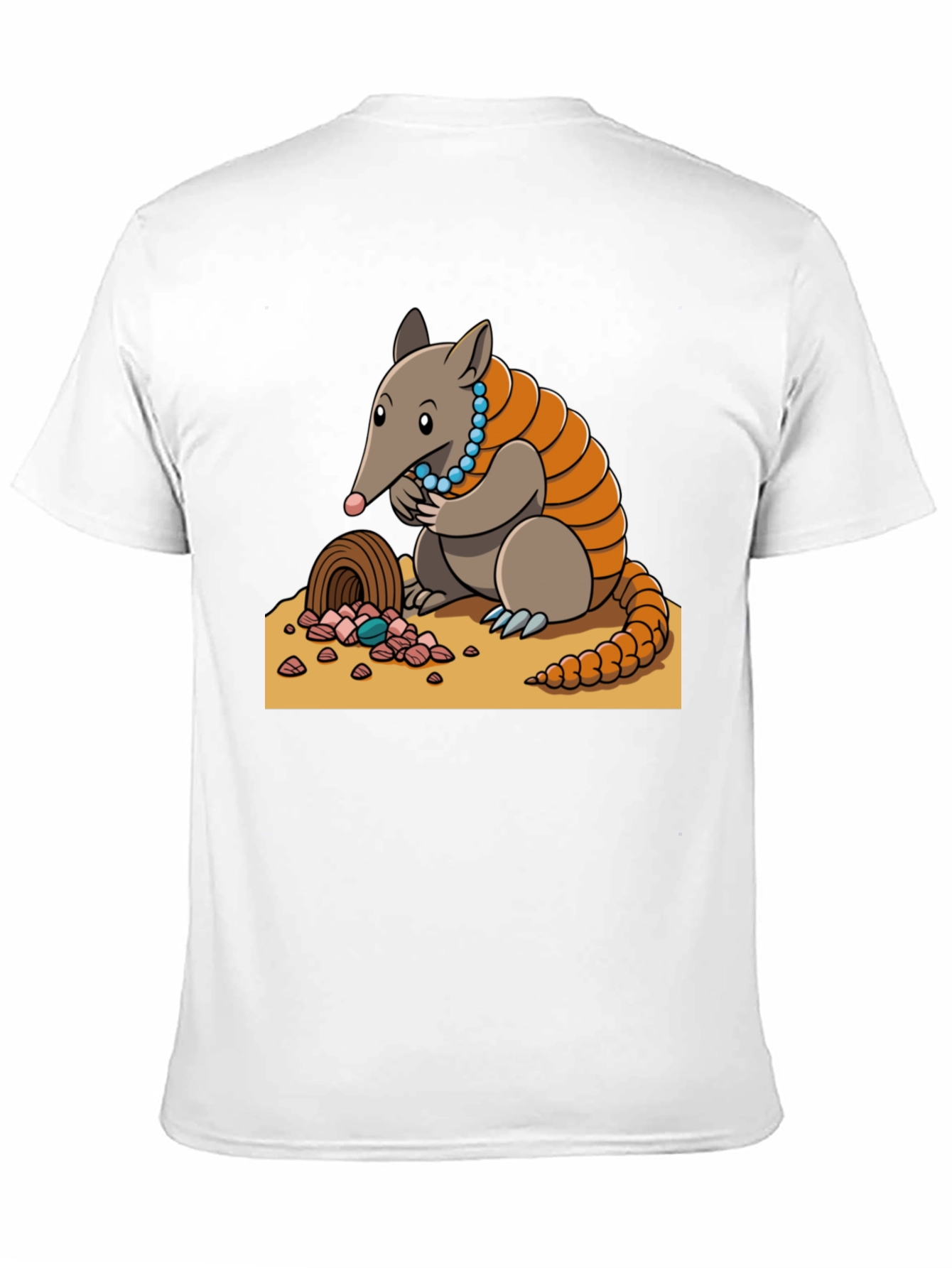 Armadillo Cartoon T-Shirt - Black