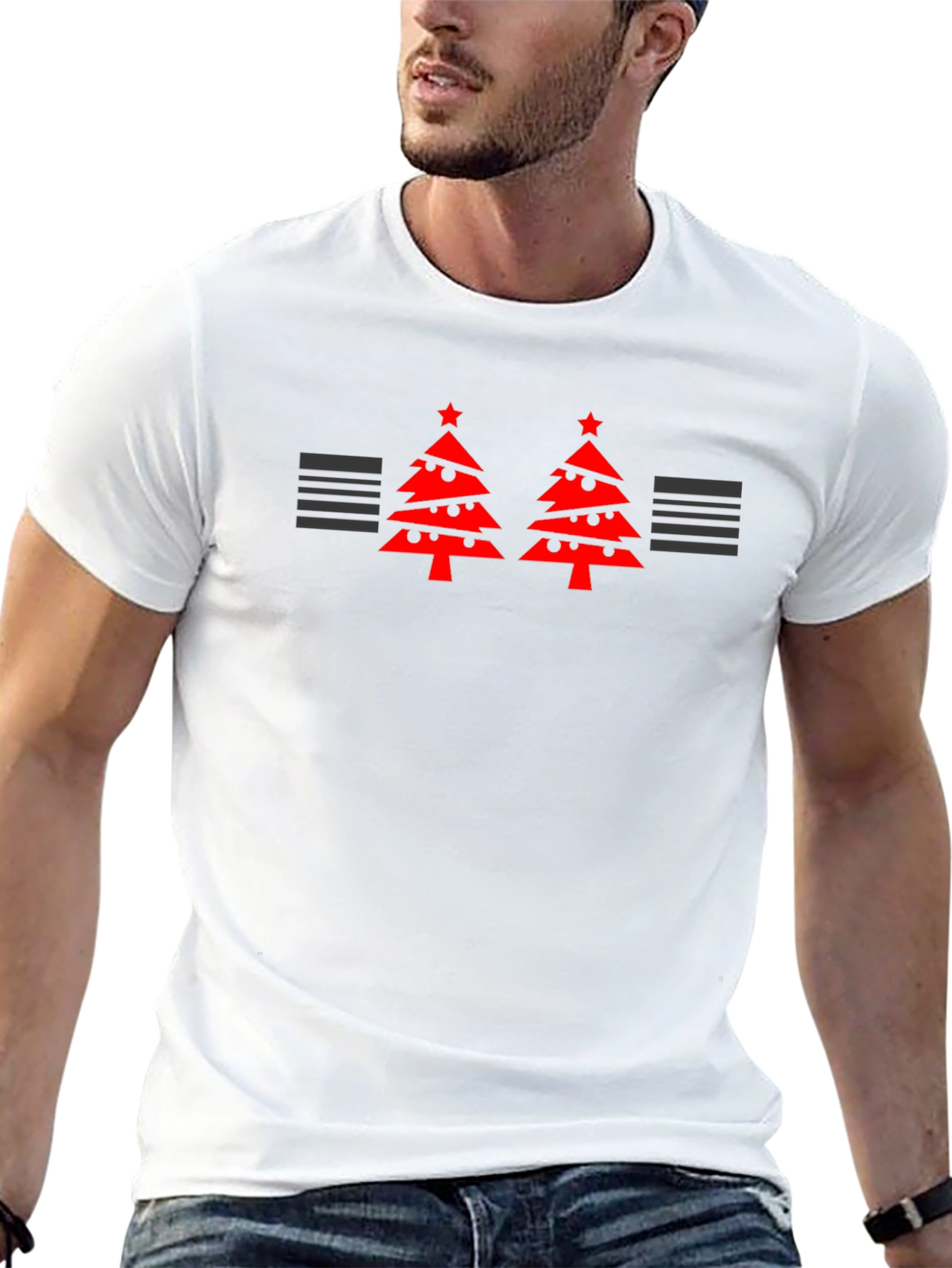Festive Two Tree Black T-Shirt