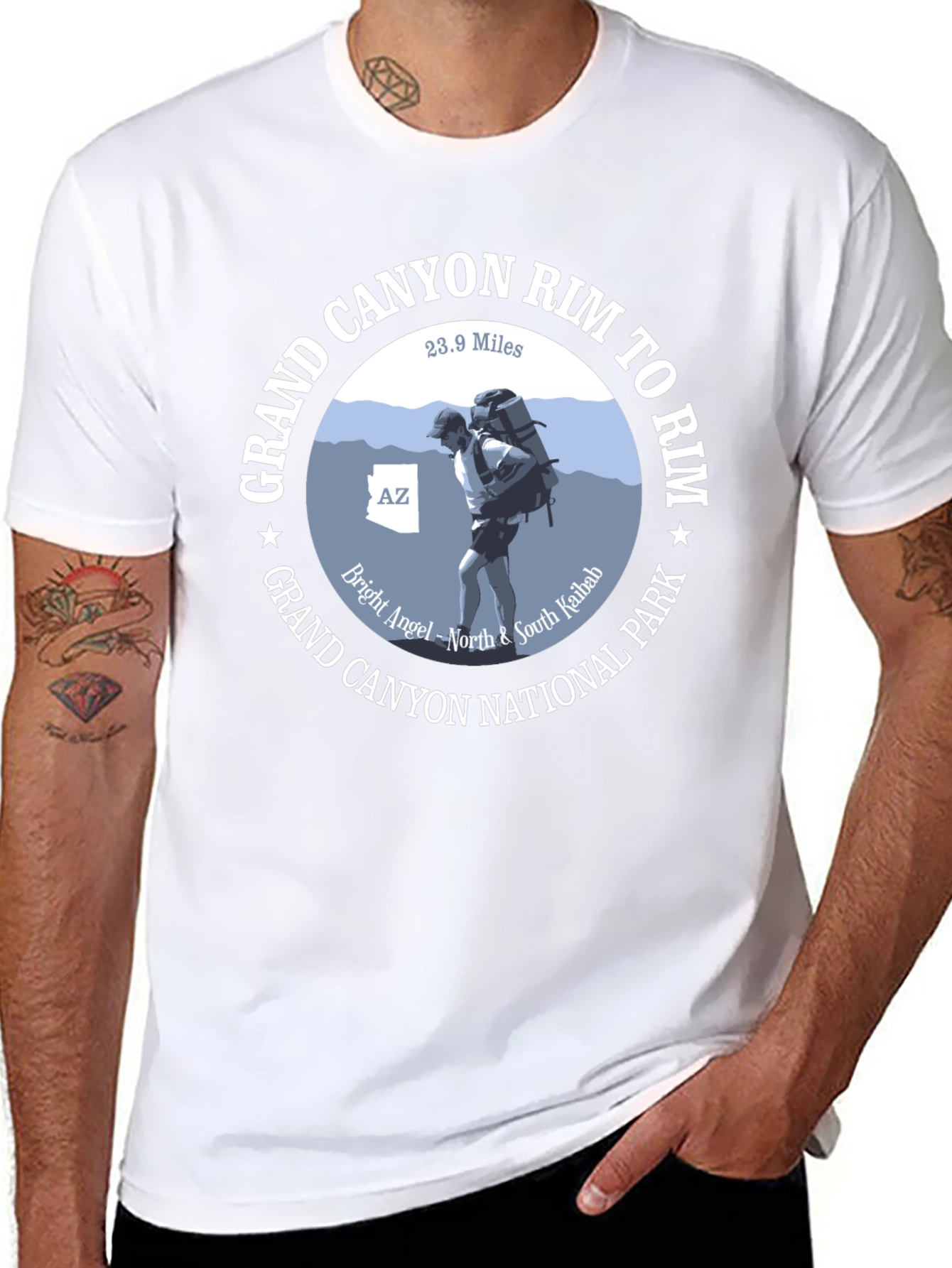 Grand Canyon Rim to Rim Hiker T-Shirt