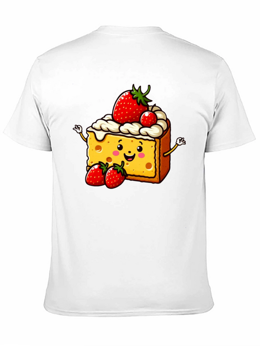Cute Cartoon Strawberry Cheesecake T-Shirt