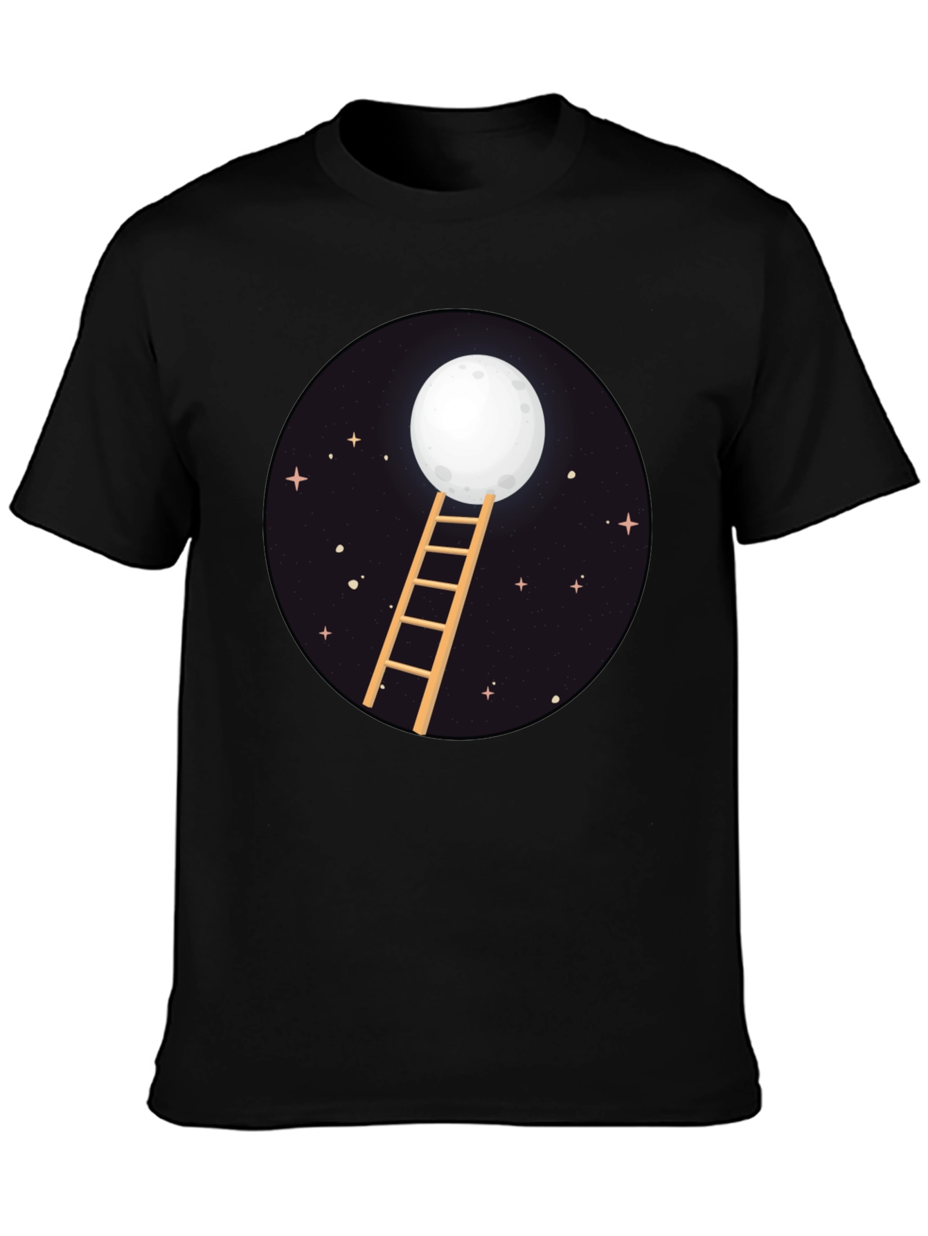 Moon Ladder Graphic Tee - Celestial Style