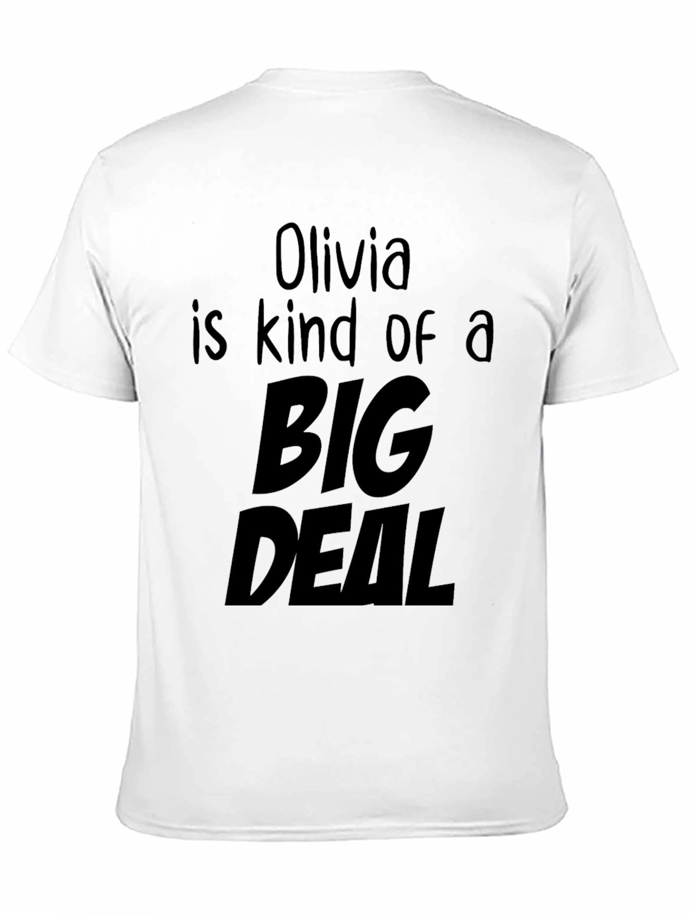Olivia Big Deal T-Shirt - Black Crew Neck Tee