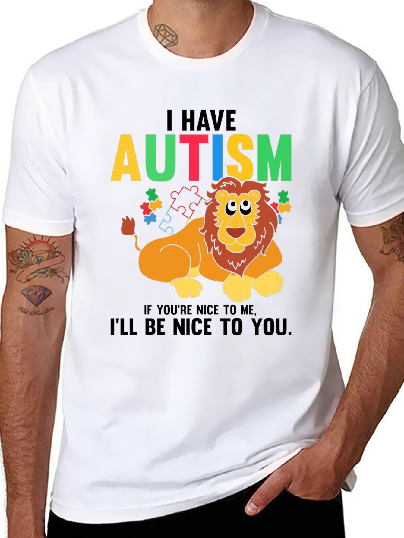Autism Awareness Lion T-Shirt