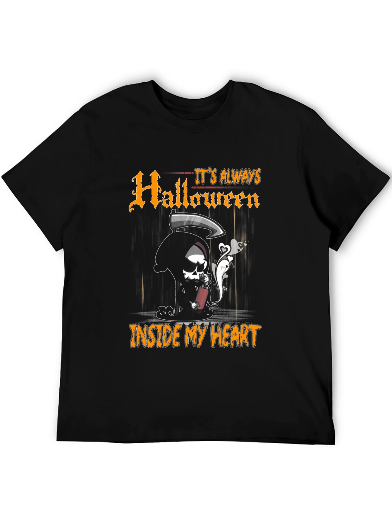 Halloween Heart T-Shirt - Grim Reaper Design