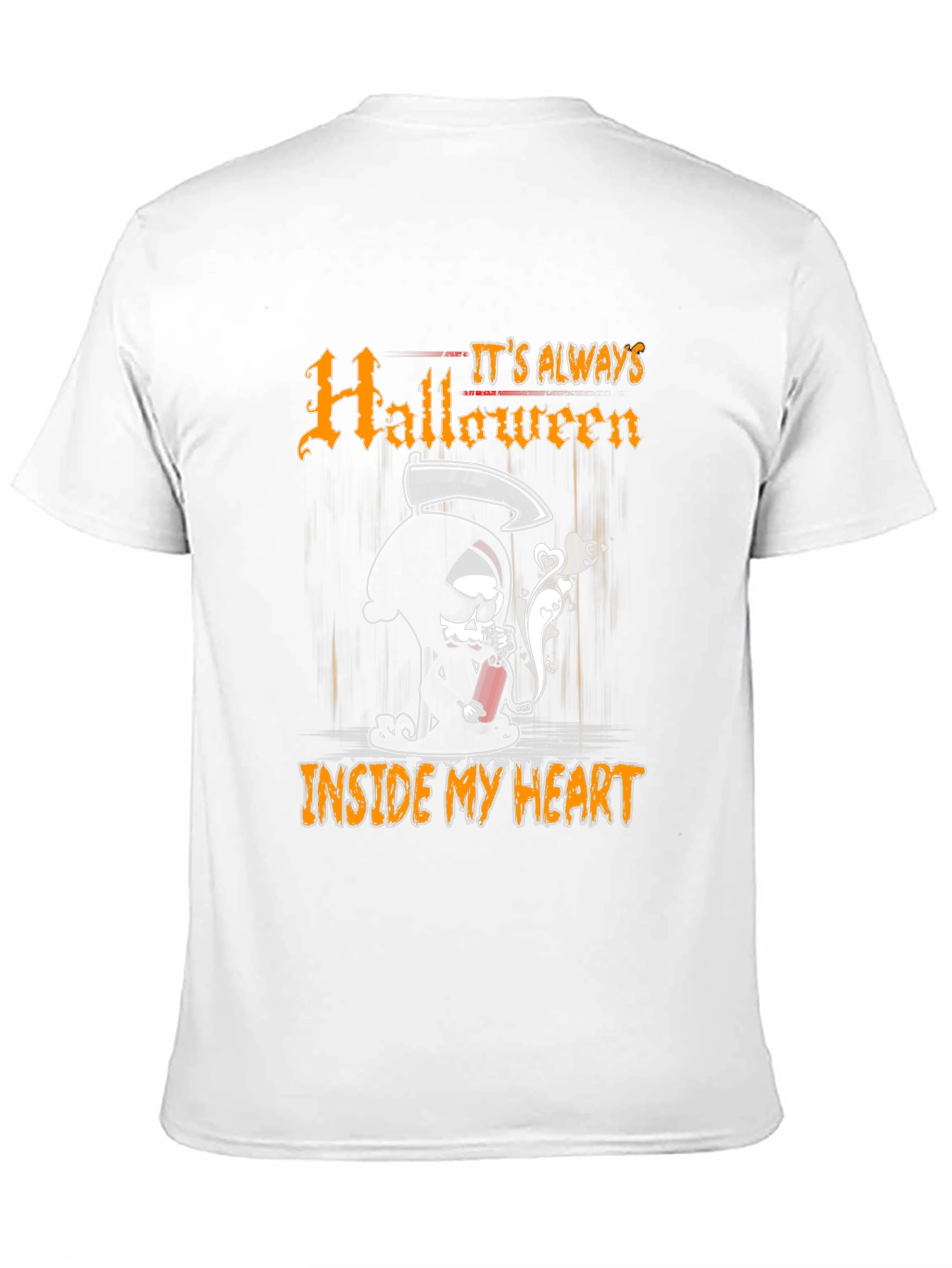 Halloween Heart T-Shirt - Grim Reaper Design