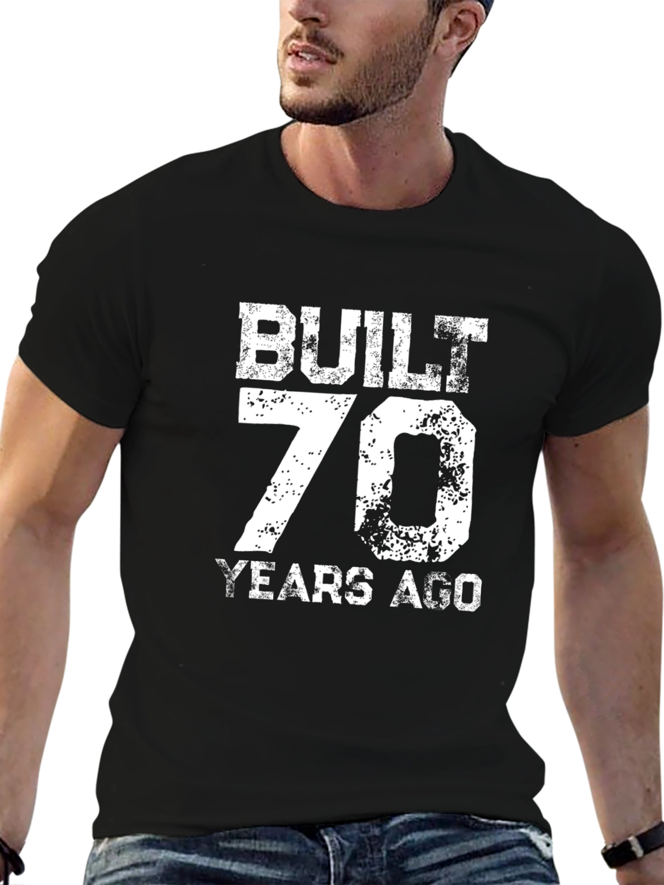 Built 70 Years Ago Black Graphic T-Shirt