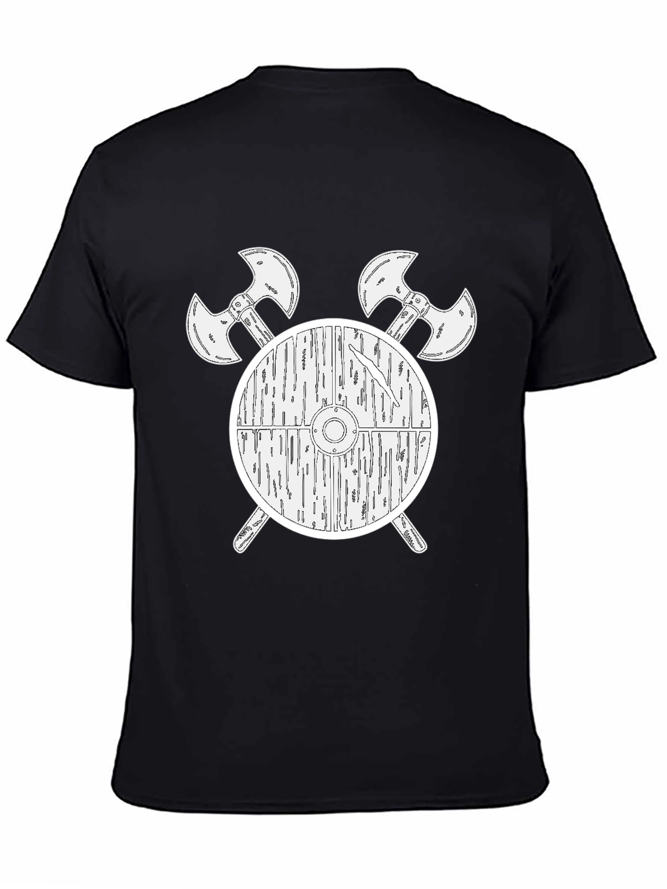 Viking Shield & Axes Graphic Tee - Black