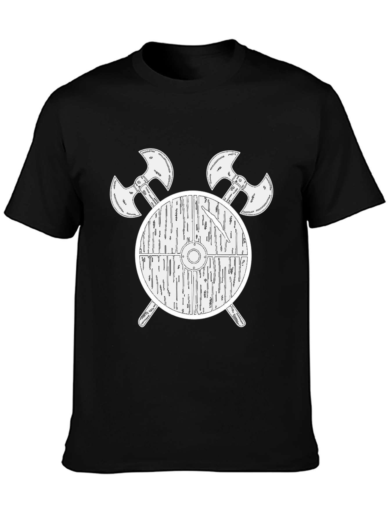 Viking Shield & Axes Graphic Tee - Black