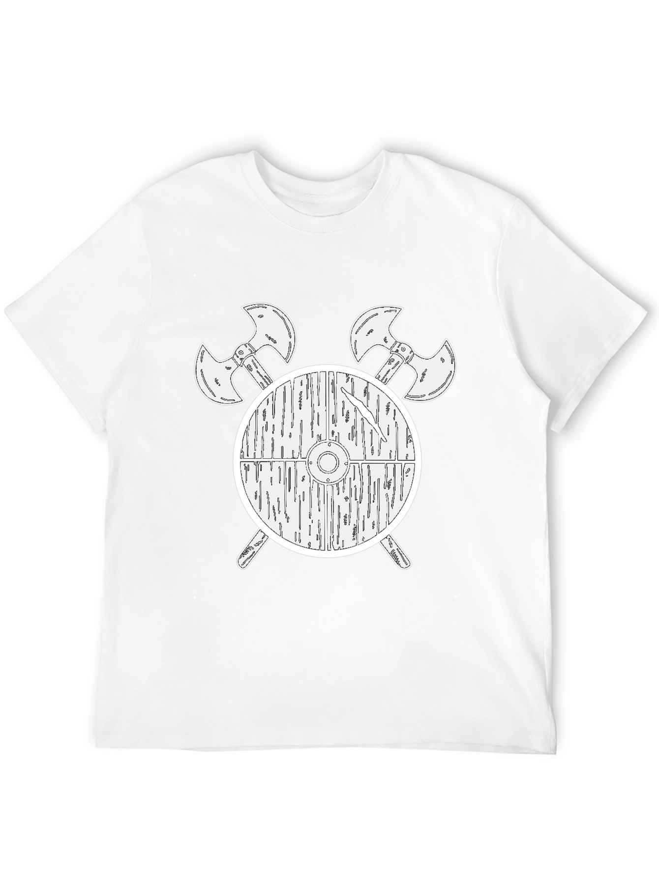 Viking Shield & Axes Graphic Tee - Black