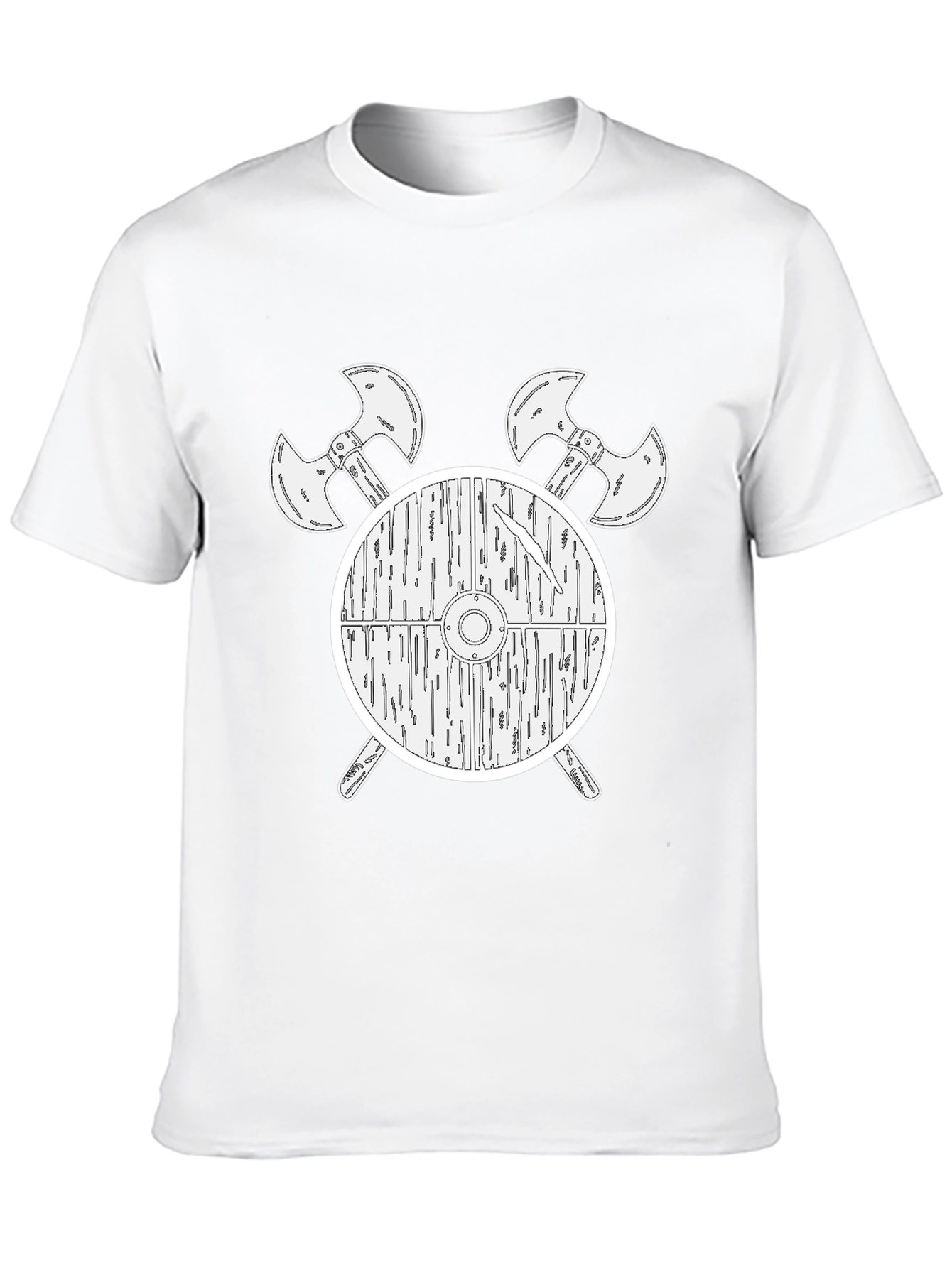 Viking Shield & Axes Graphic Tee - Black
