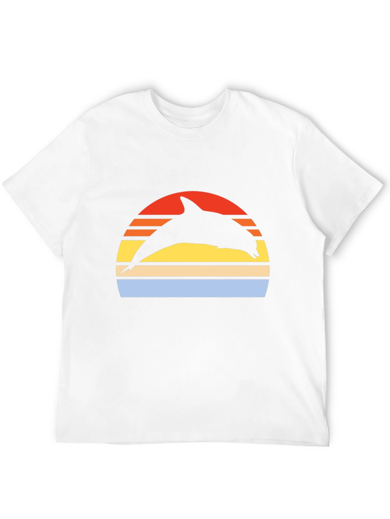 Retro Dolphin Sunset Graphic Tee