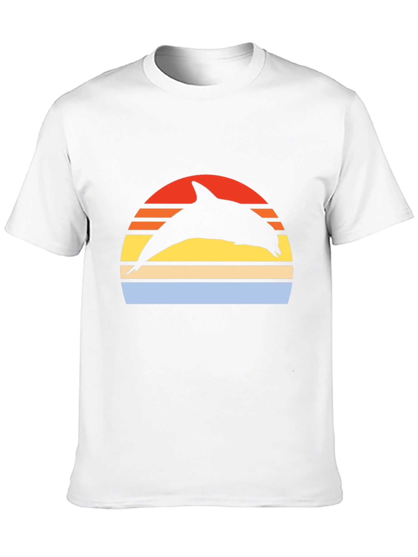 Retro Dolphin Sunset Graphic Tee