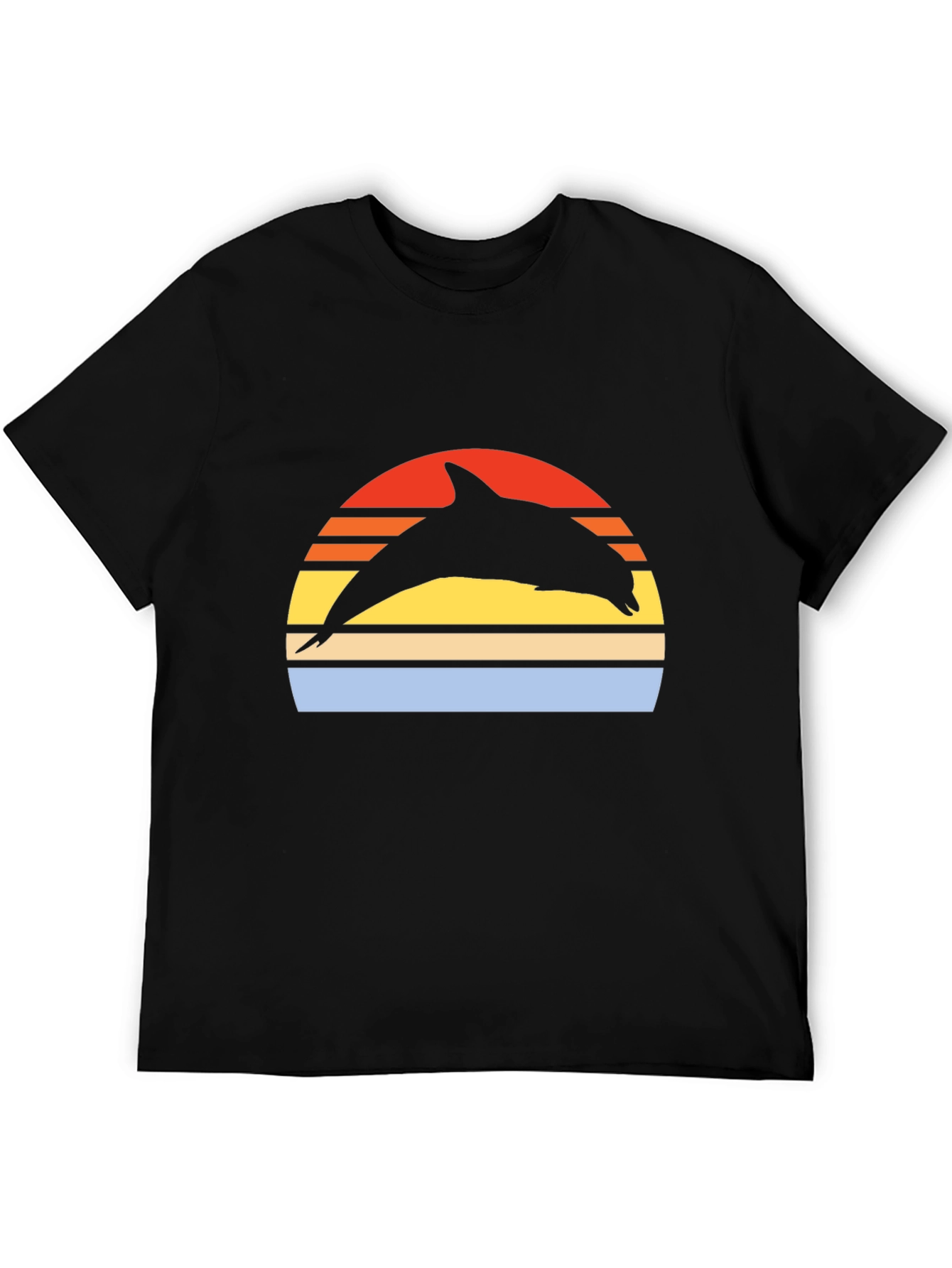 Retro Dolphin Sunset Graphic Tee