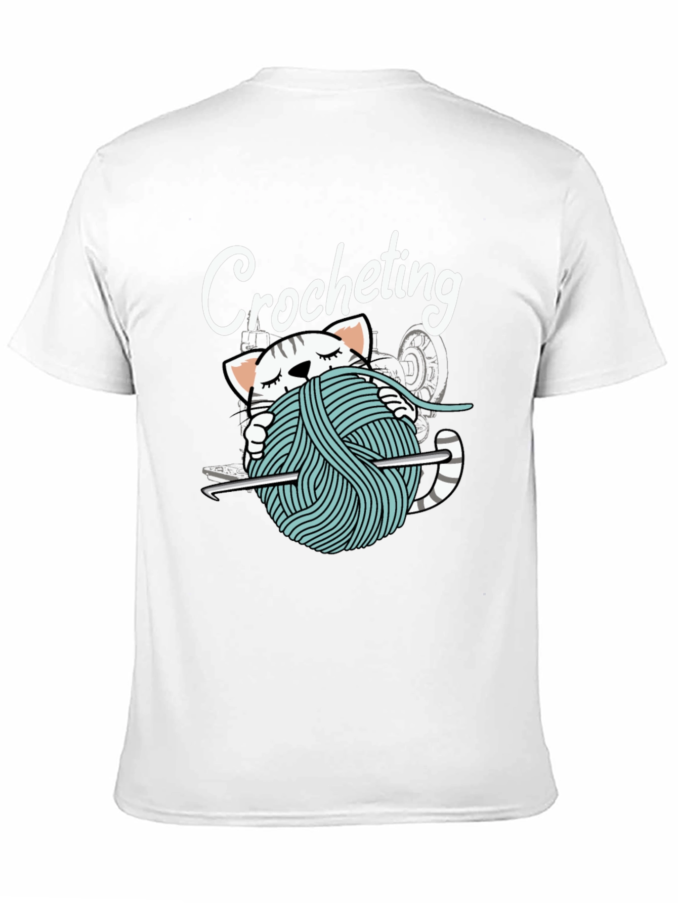Crocheting Cat T-Shirt - Yarn Lover