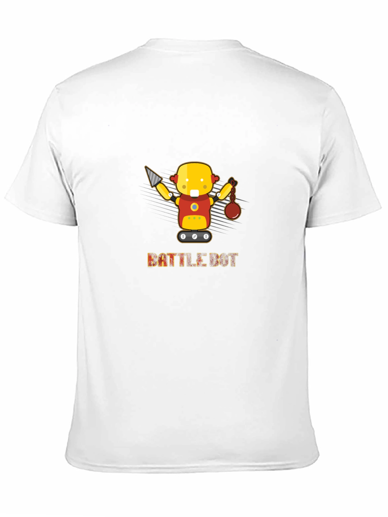 Battle Bot Graphic Tee - Black Cotton T-Shirt