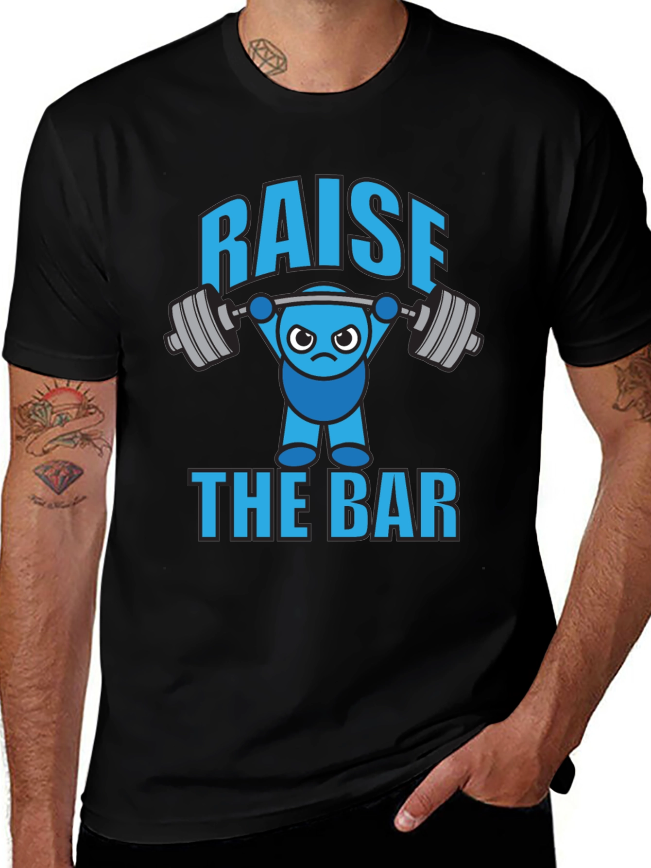 Raise The Bar Funny Gym T-Shirt